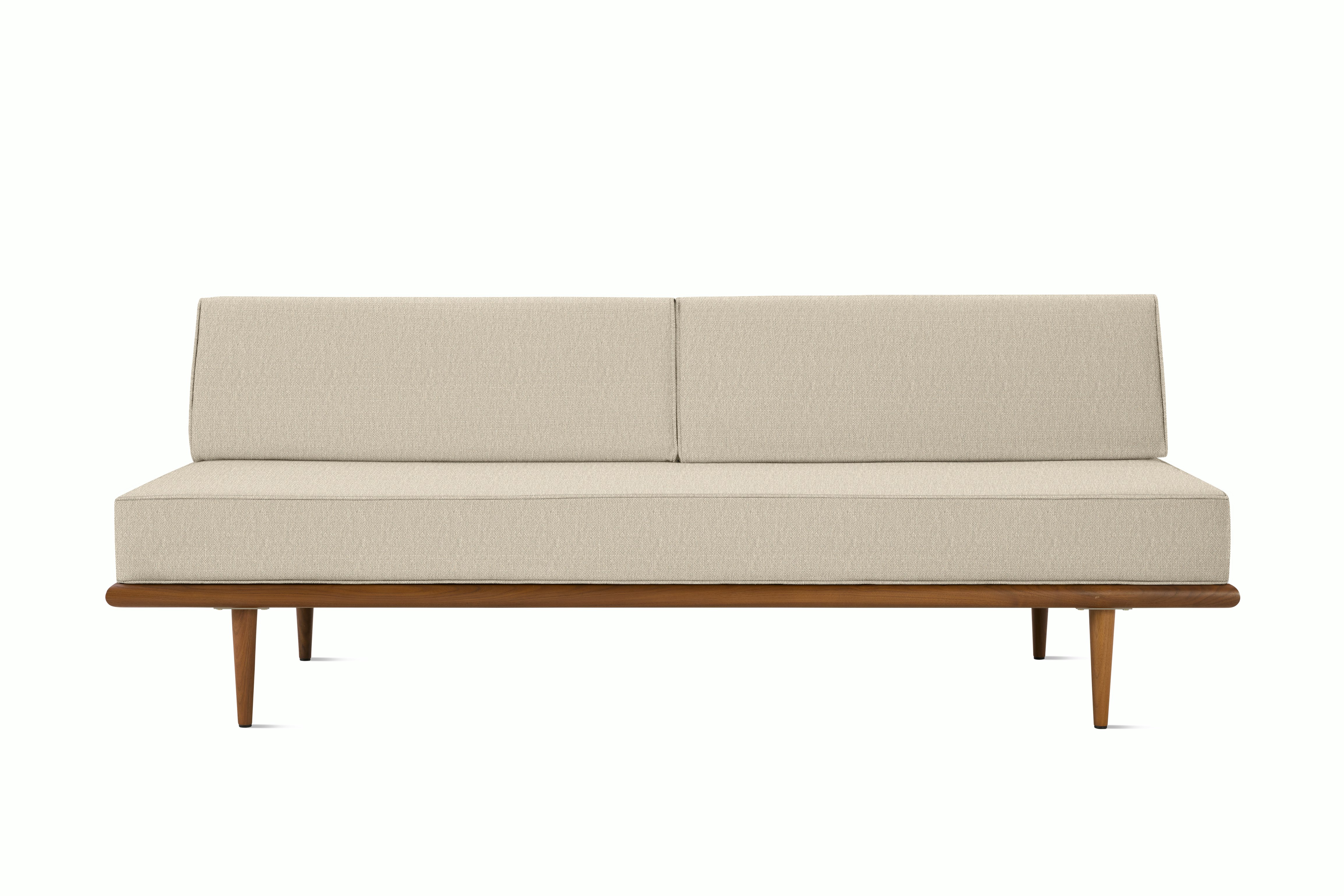 Nelson Daybed  - Back Bolster, Walnut, Album Linen, Gentle, Taper