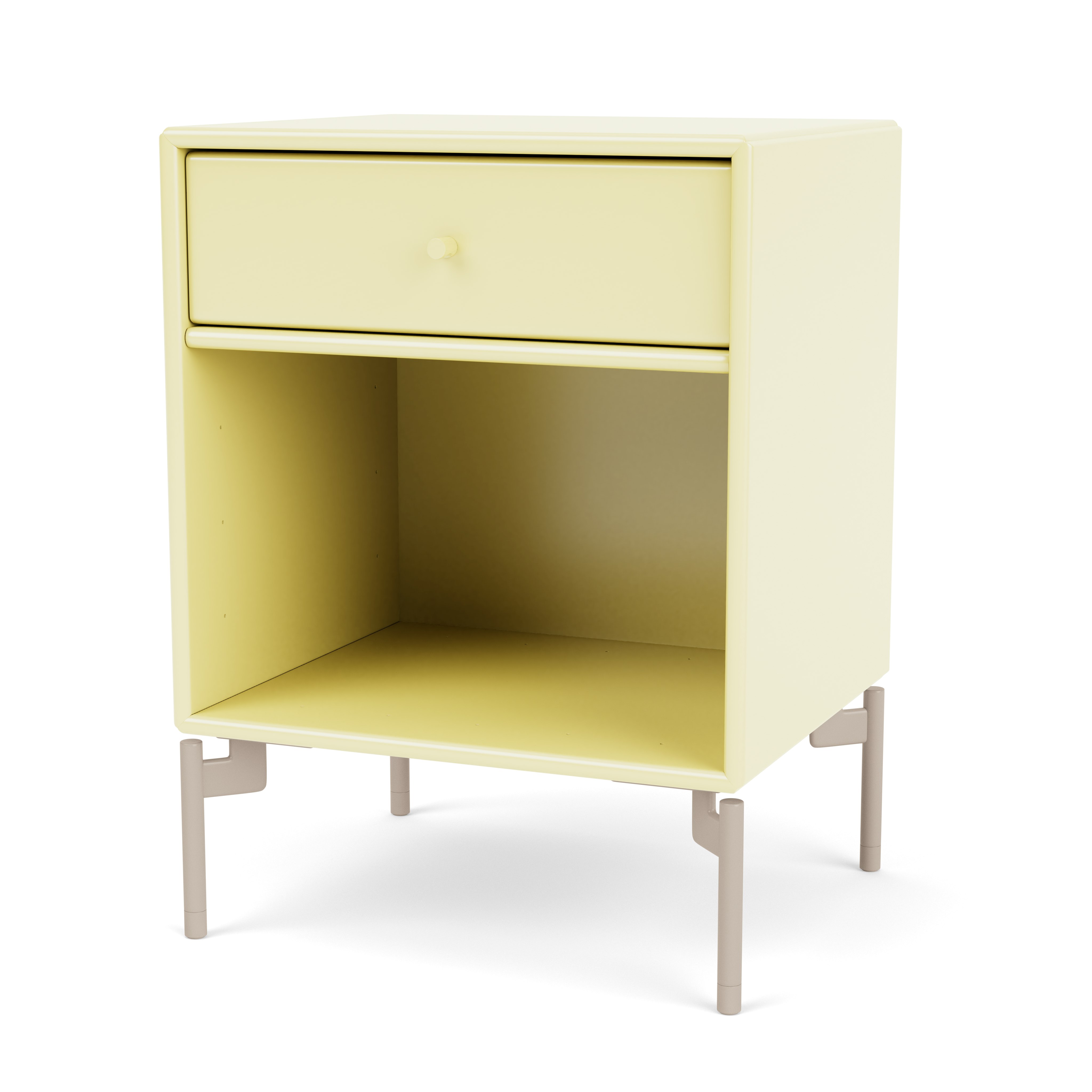 Dream Bedside Table - Camomile, Mushroom Legs