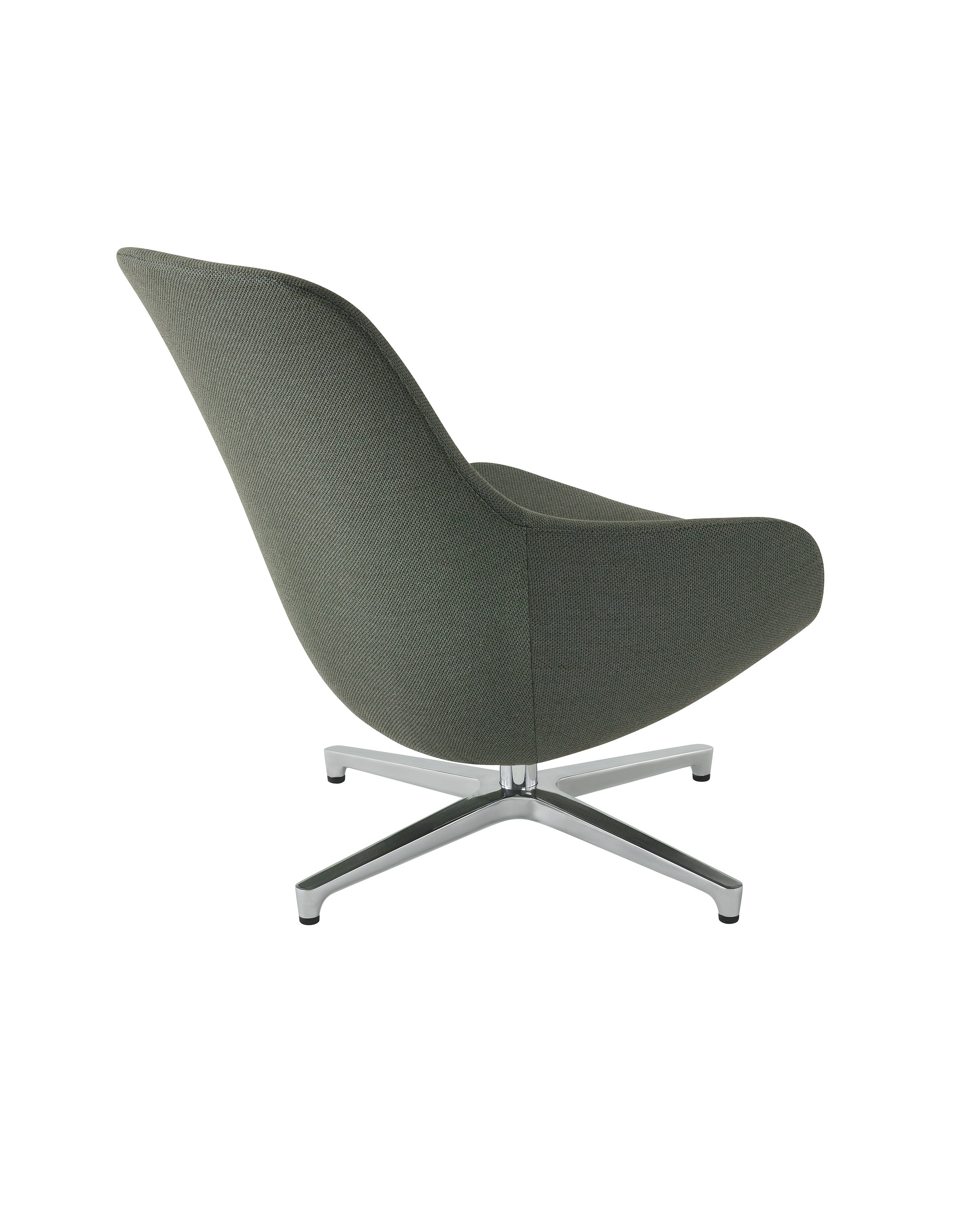 A Saiba Lounge Chair, viewed from the back at an angle.