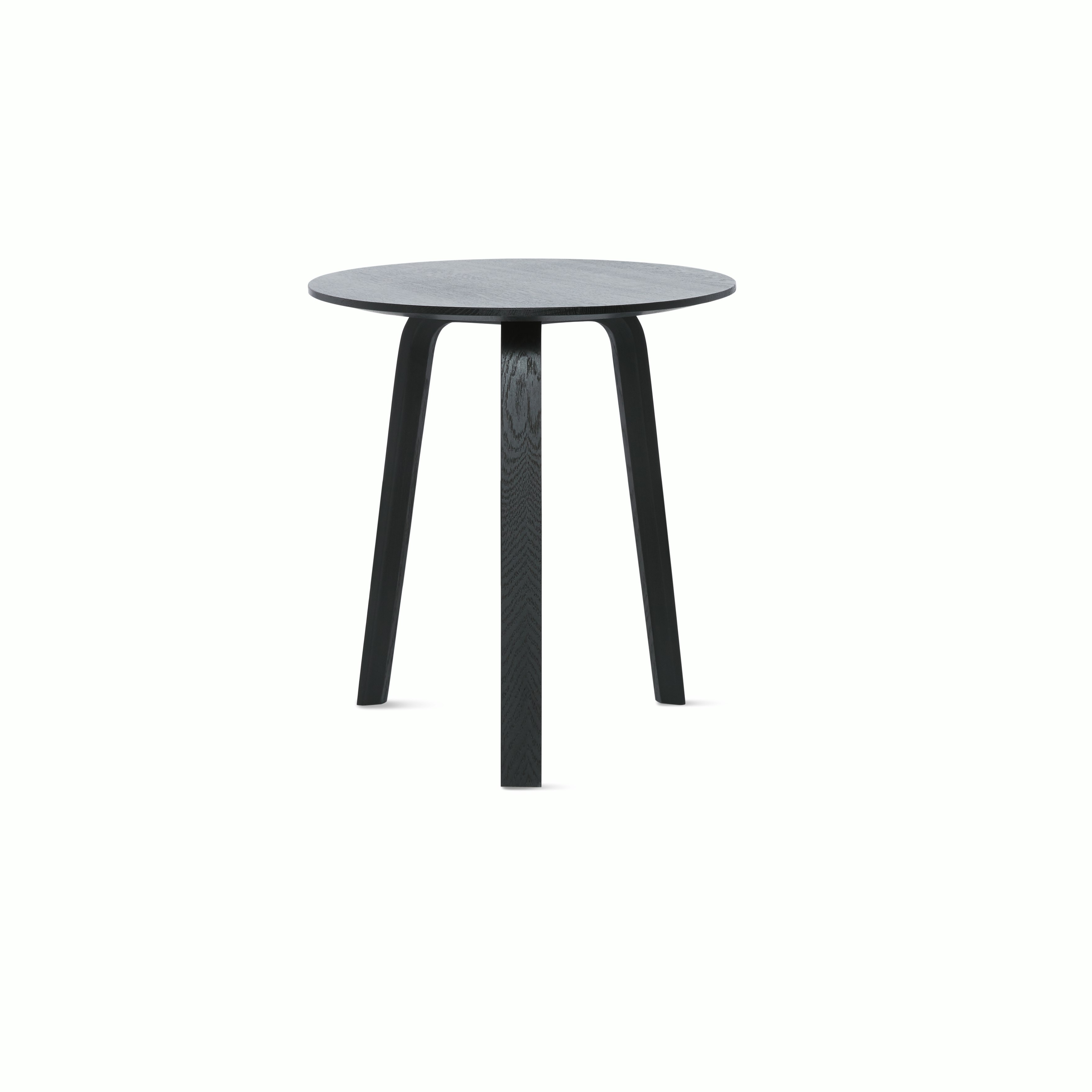 A black Bella Side Table viewed from the back