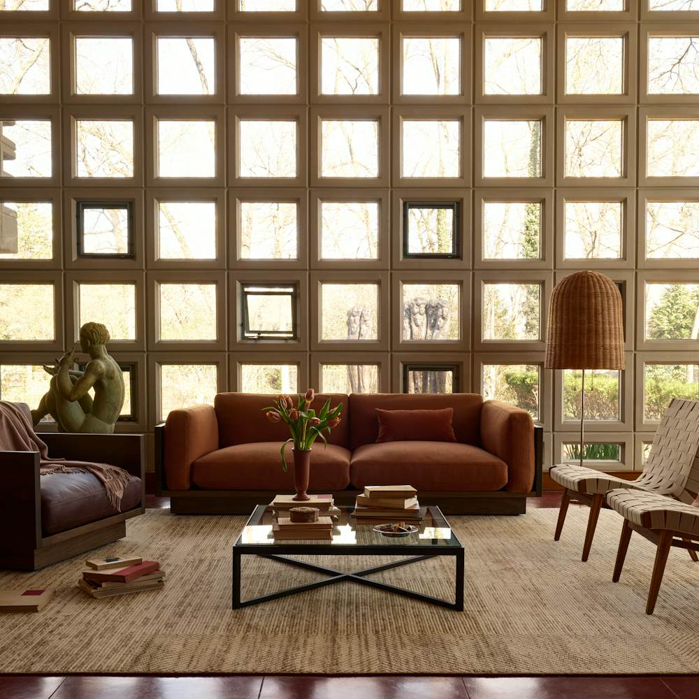 Pawson Drift Sofa in Foxtrot with Krusin Coffee Table