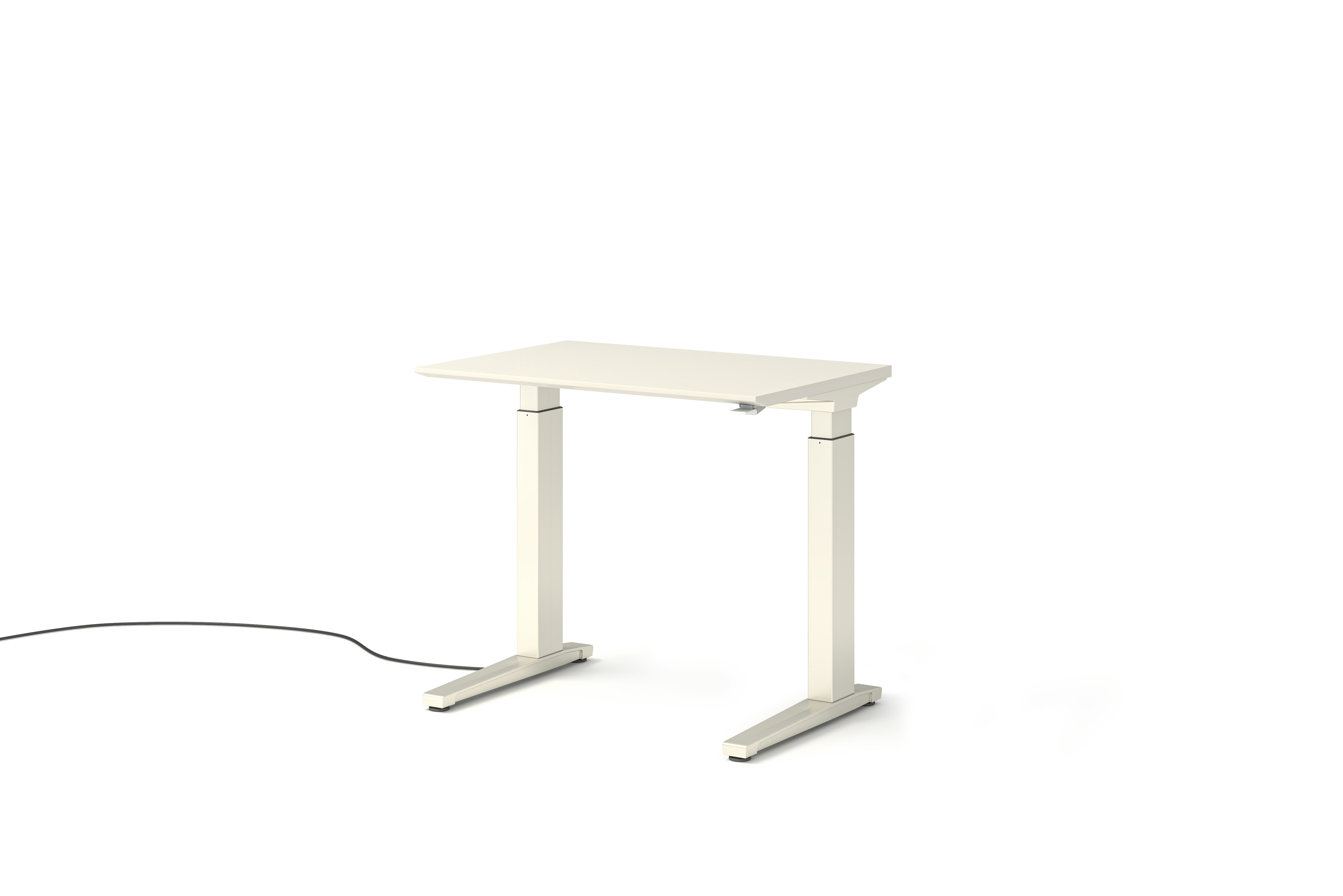 Renew Sit-To-Stand Desk - 23x34,  White Laminate White,  Hidden Power