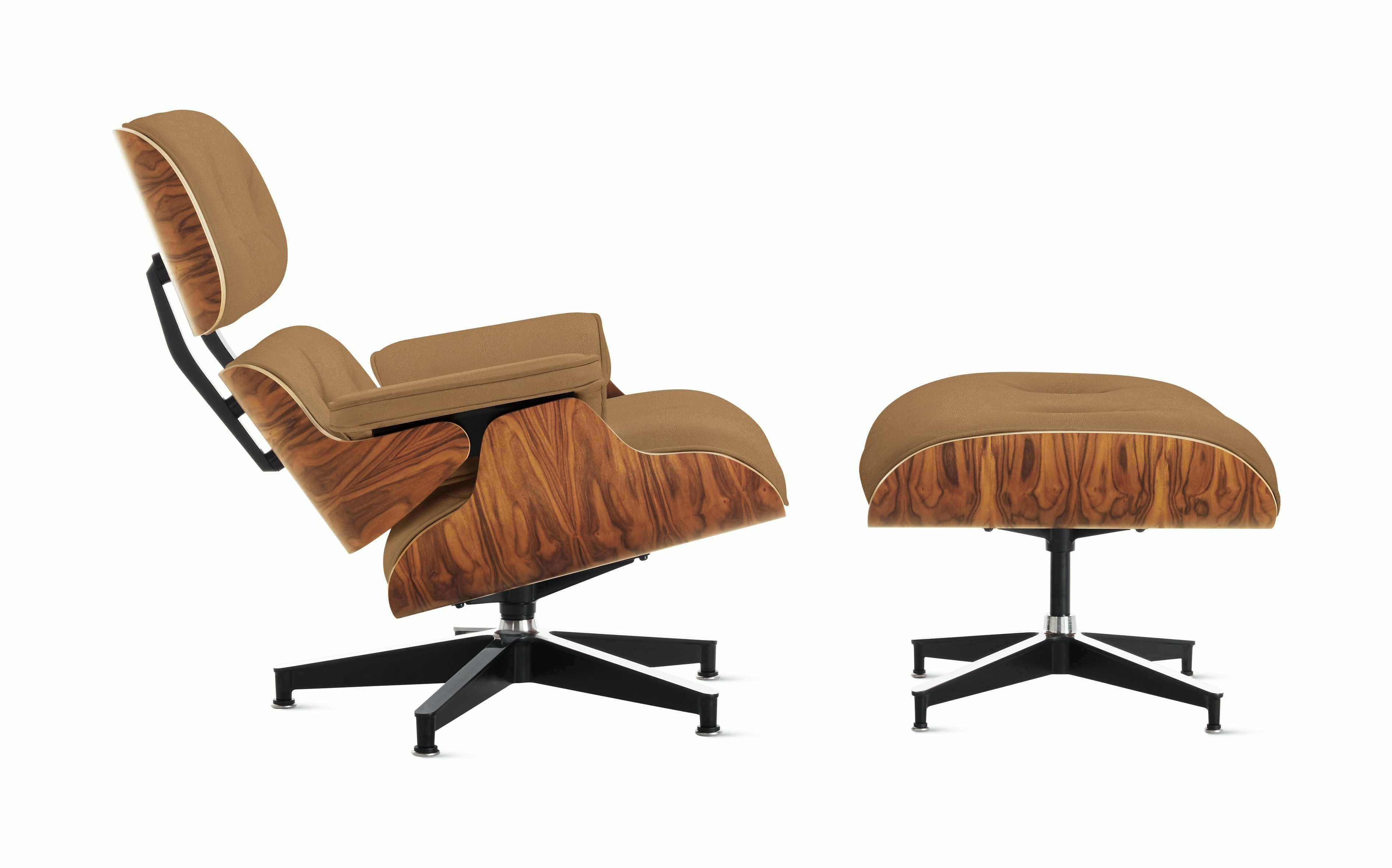 Eames Lounge and Ottoman in Prone and Stow leathers