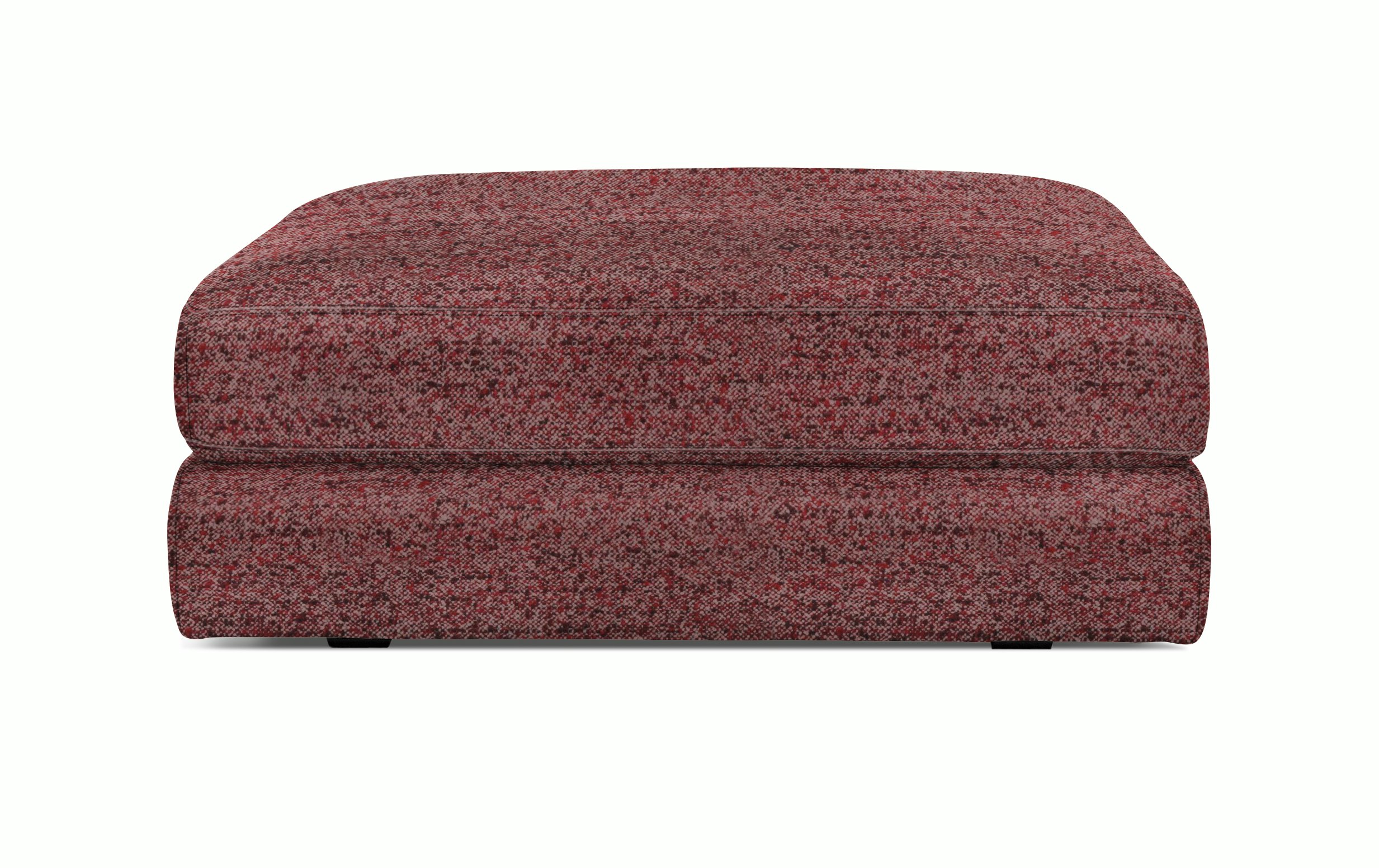 A Reid Cocktail Ottoman in block viewed from the front.