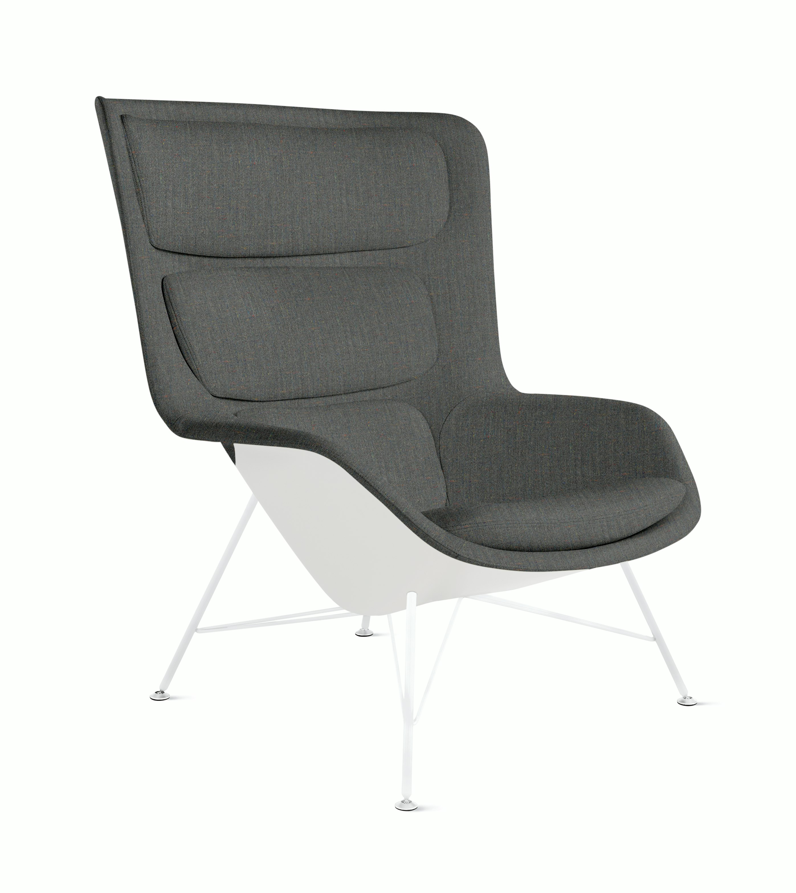 Striad Lounge Chair - High Back,  Rowan,  Forward,  White,  Wire,  White