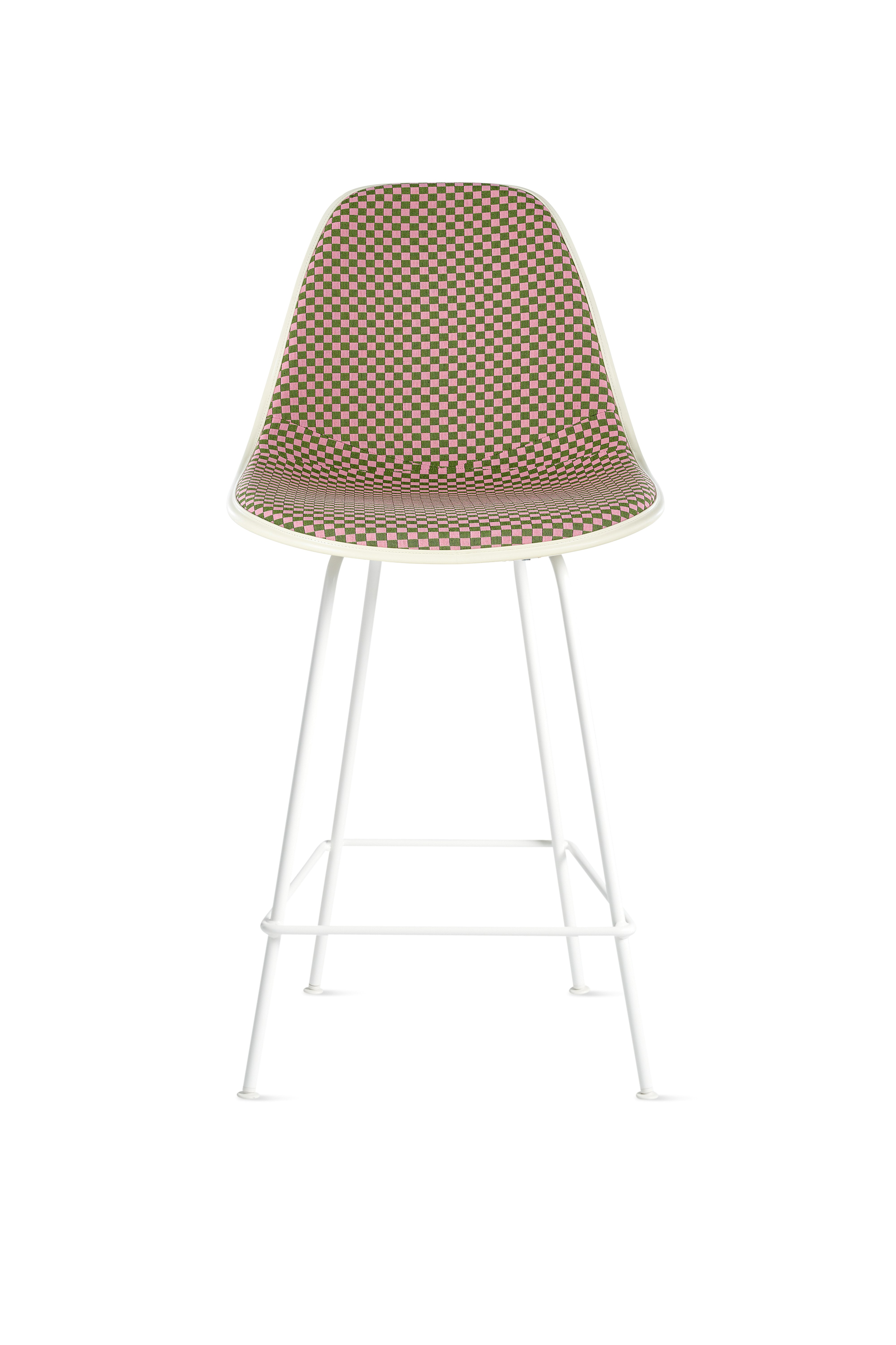 Eames Upholstered Molded Fiberglass Stool