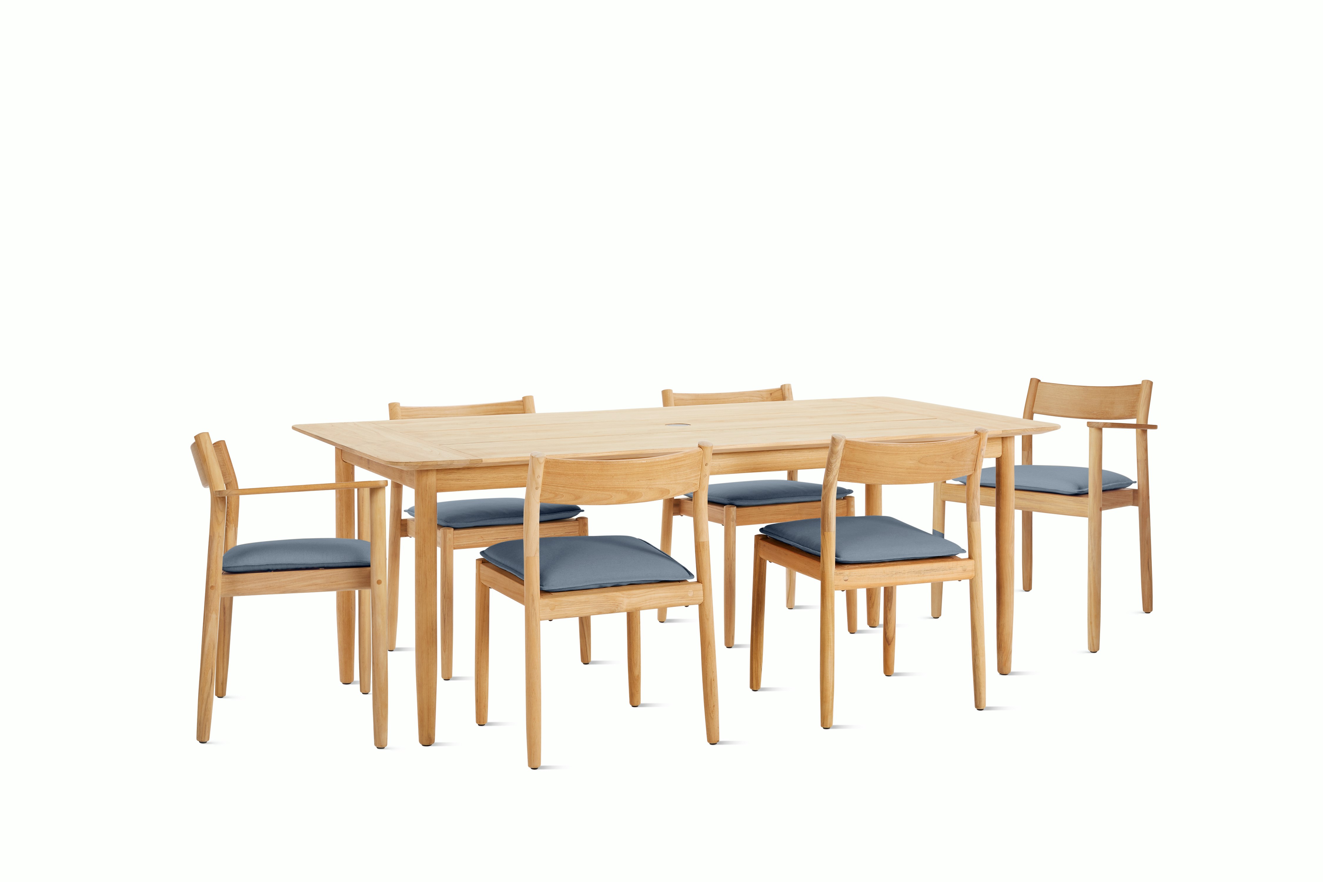 Terassi Dining Set - 2 Armchairs & 4 Side Chairs,  Heritage Sky,  FSC Certified, FSC Certified