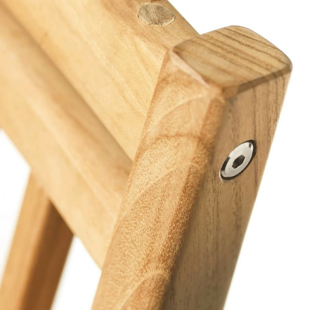 Sammen Outdoor Dining Chair in Natural Teak detail