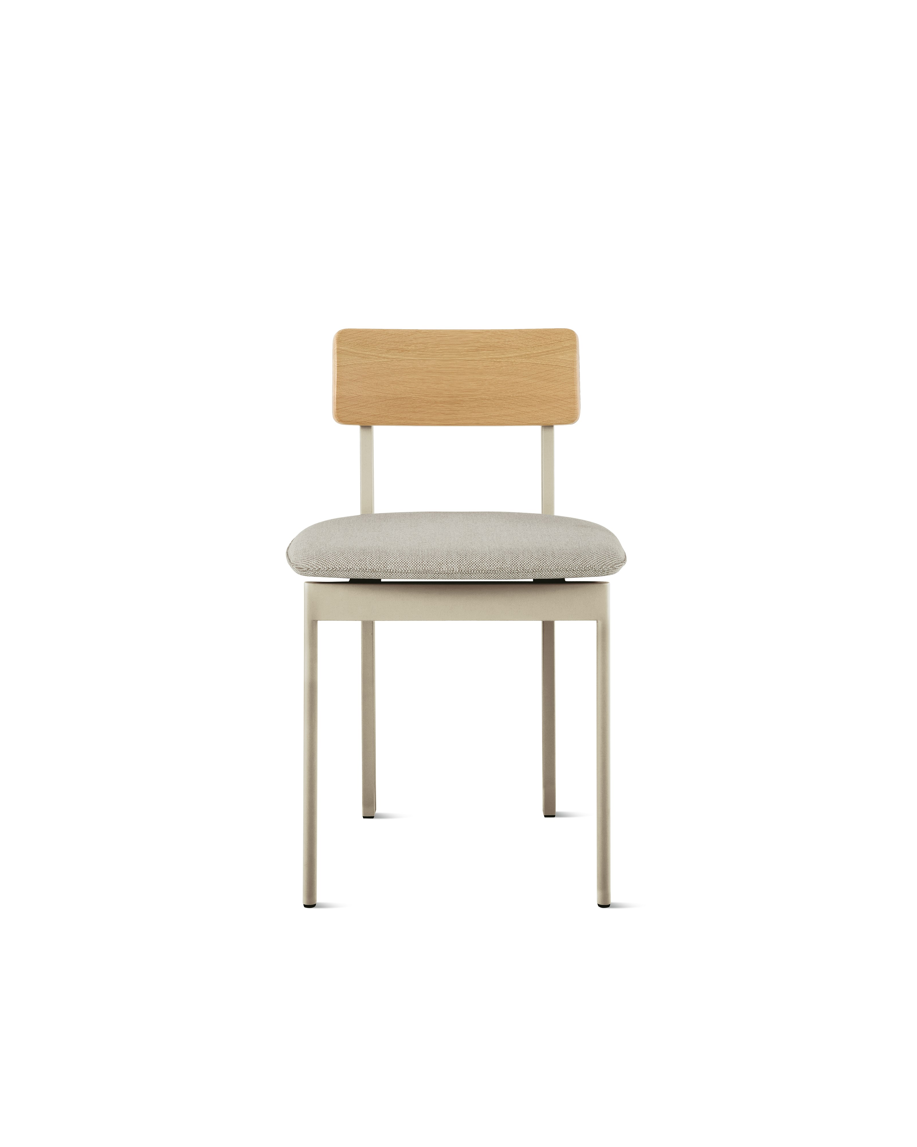 Betwixt Mixed Materials Chair - side chair,  warm grey,  oak,  shell