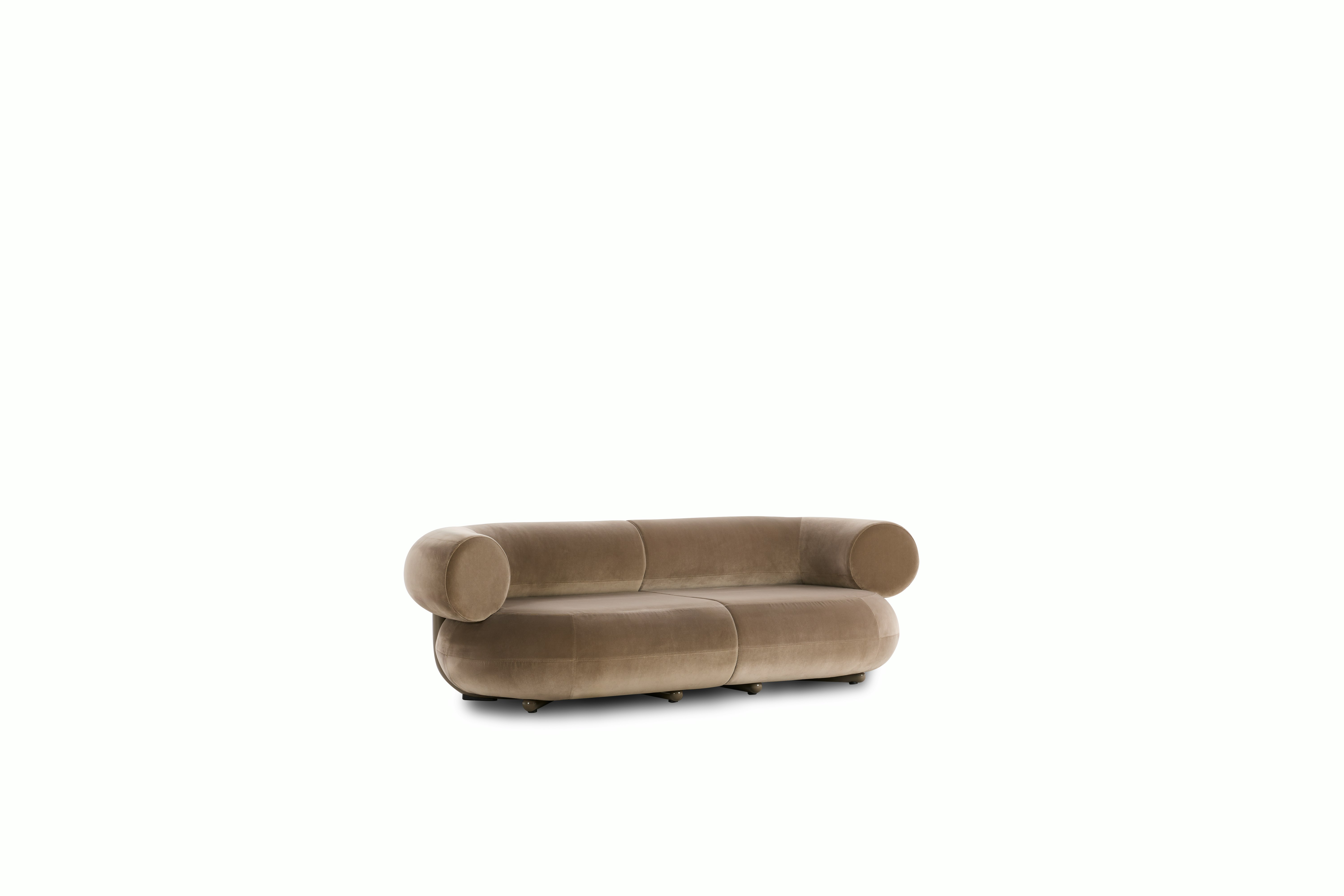Fat Sofa - 94 in,  royal-velvet - almond