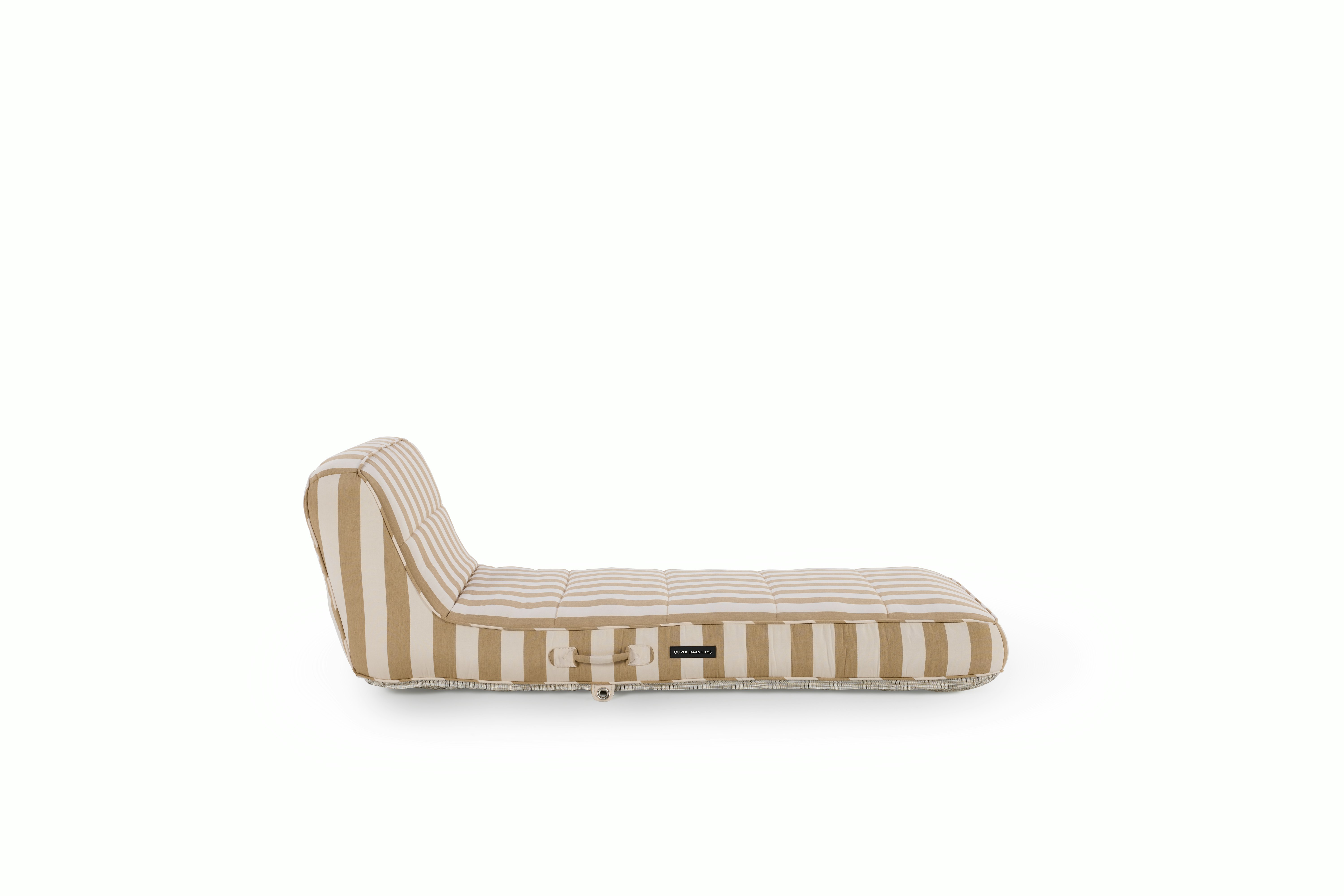 Single Lilo Pool Float - sand/white stripe