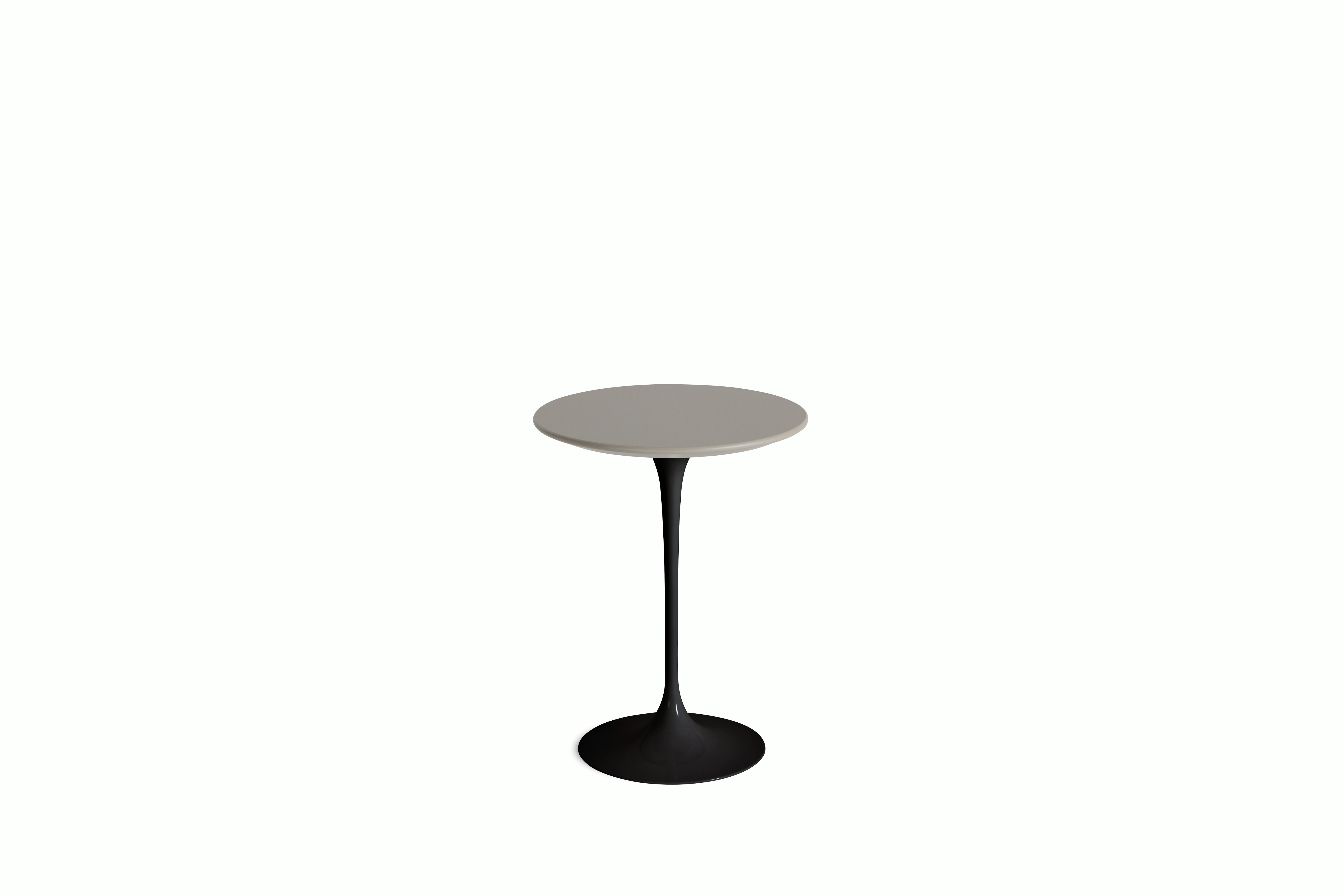 Saarinen Side Table - 16 Inch, Round, Modern Clay Laminate, Black Base