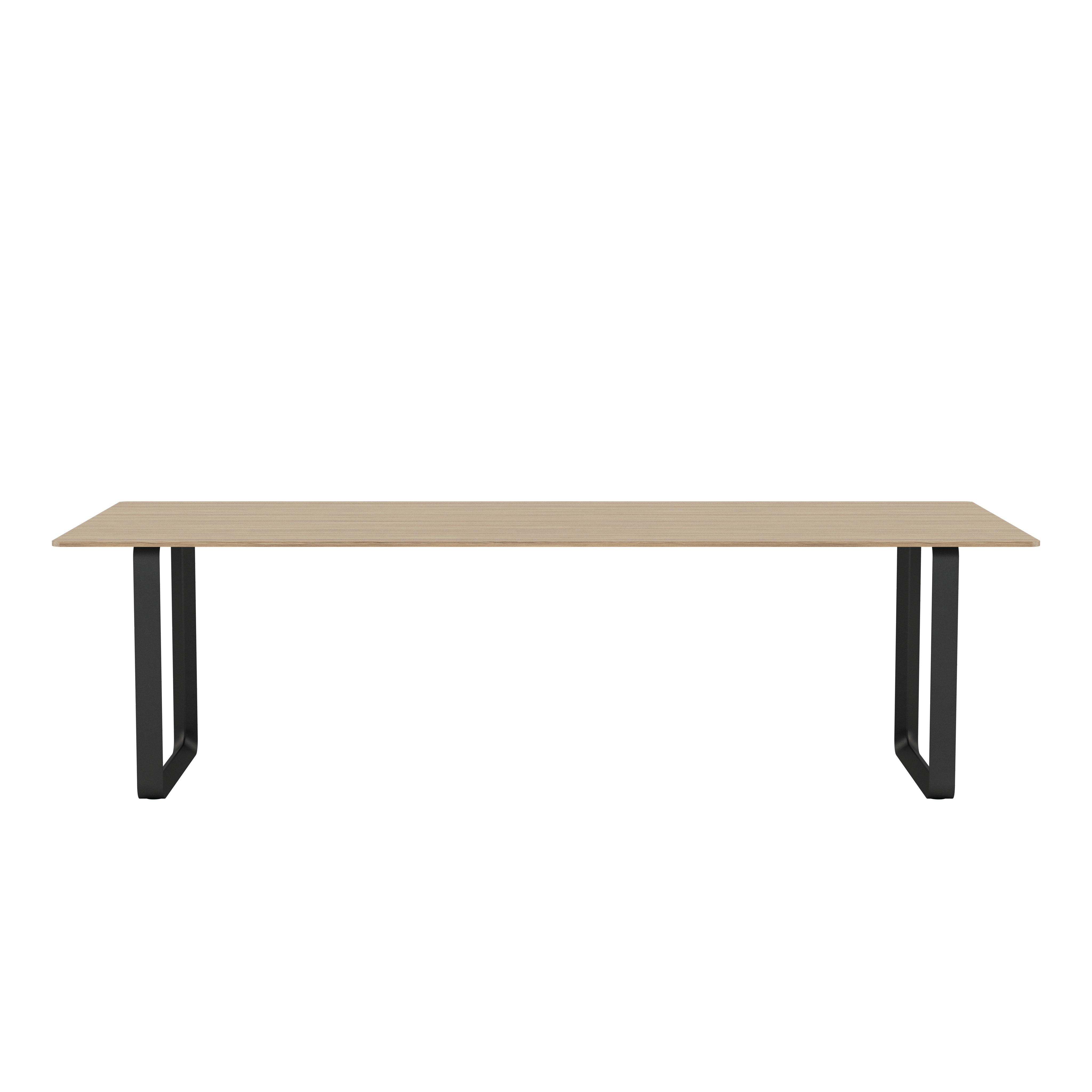 70/70 Table - 100" x 43"",  Solid Oak/Black"
