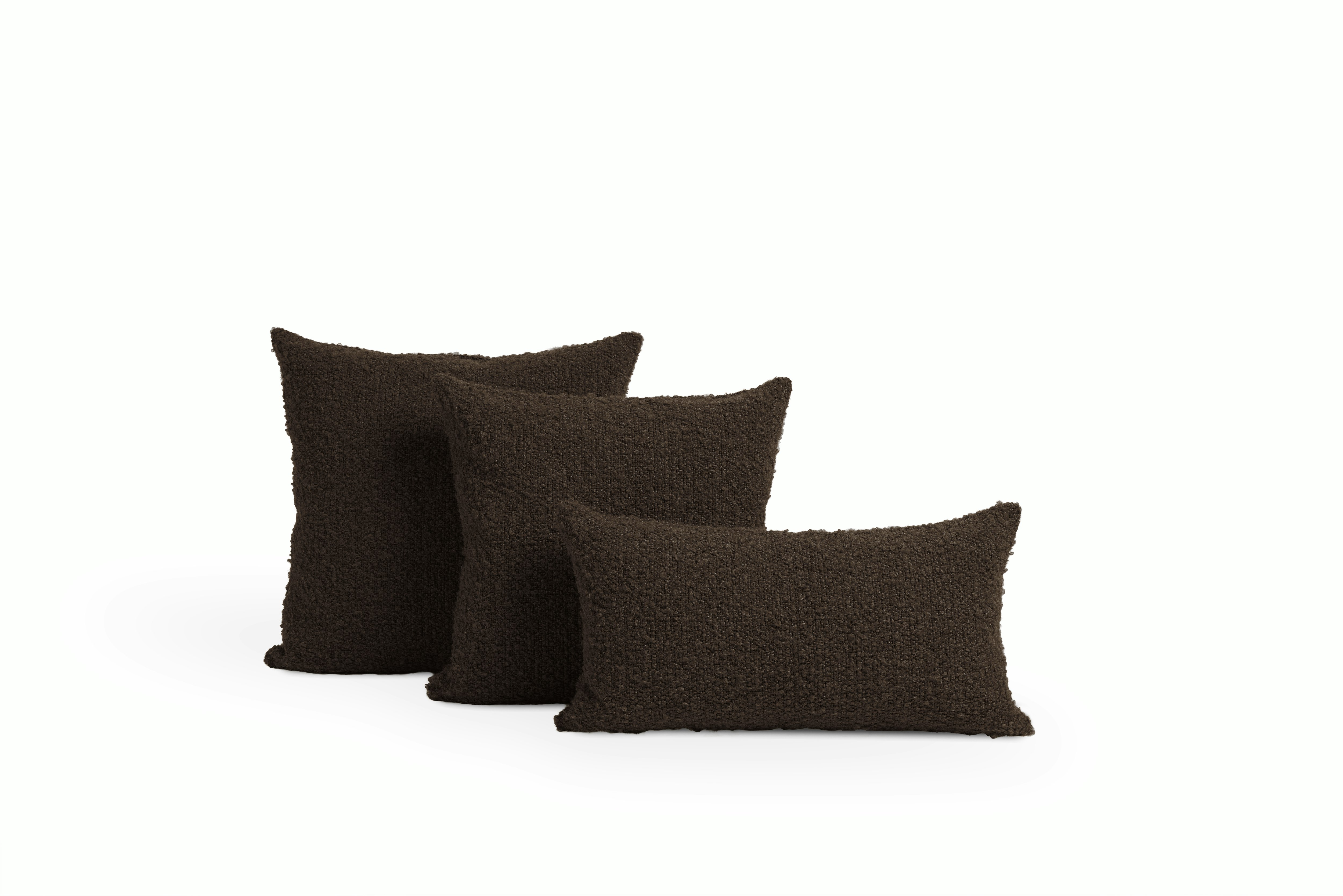 Italian Boucle Pillow,  brown,  12x22