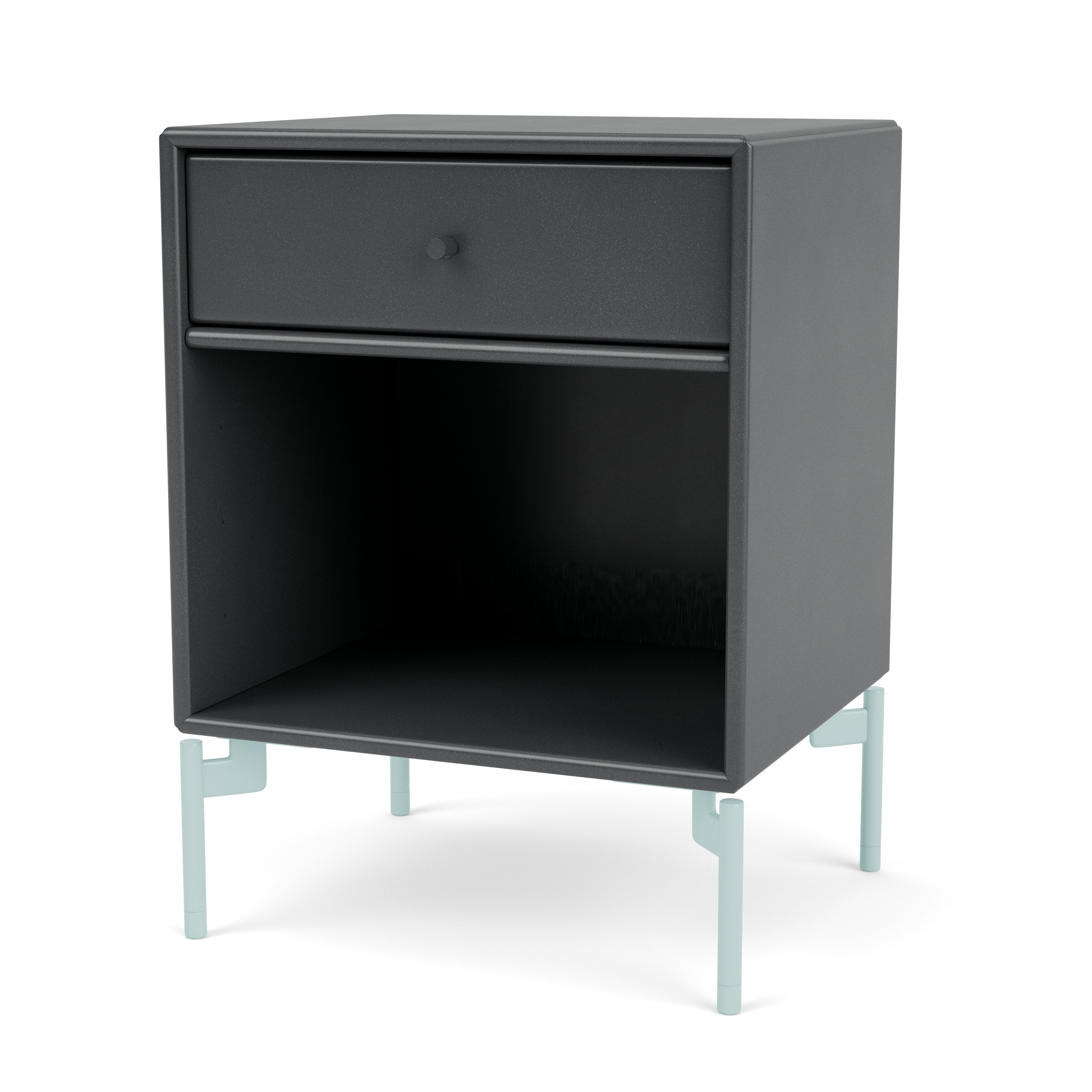 Dream Bedside Table - Coal, Flint Legs