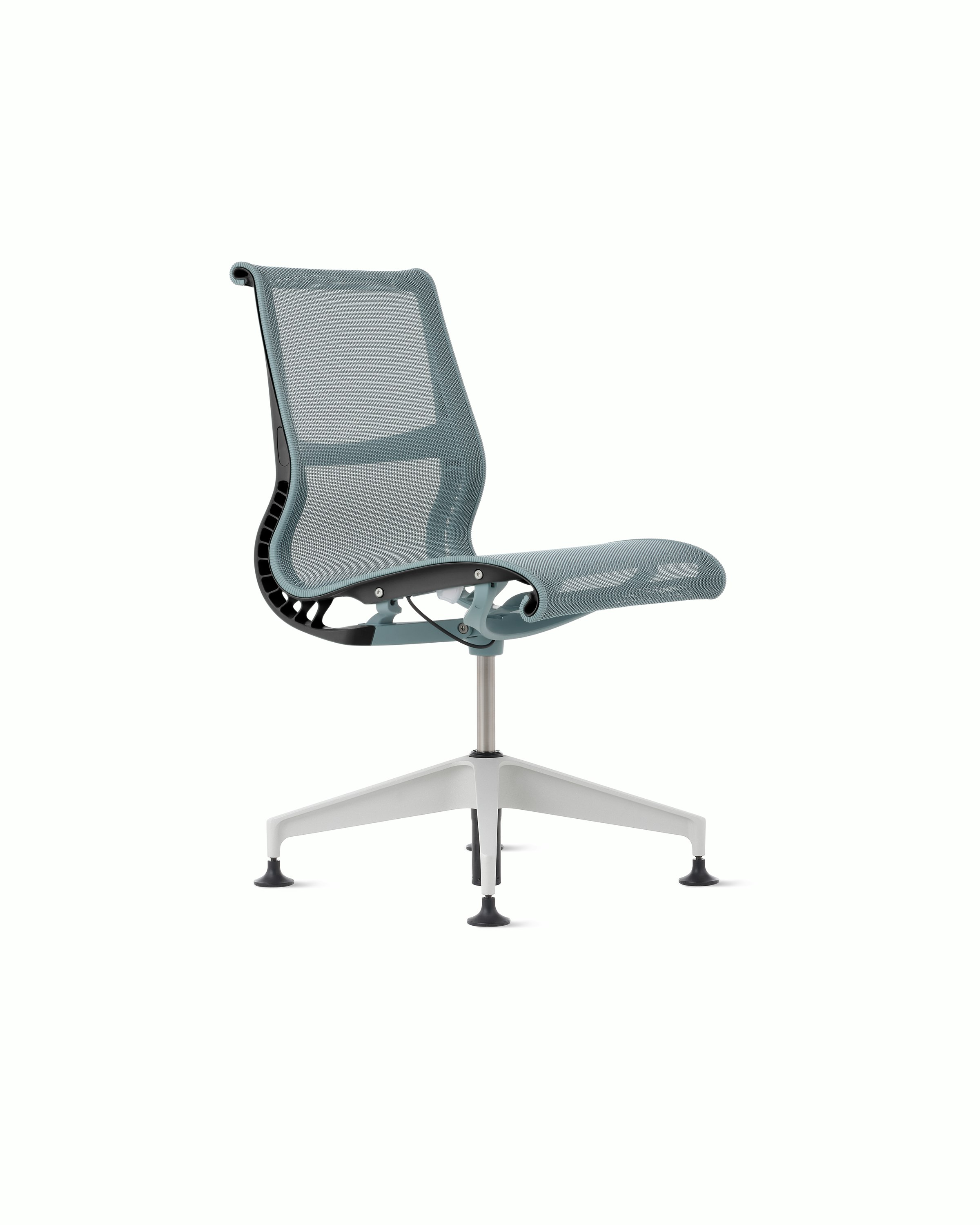 Setu Side Chair - No Arms,  Intercept,  Glacier,  Graphite,  Silver Alloy,  Glide