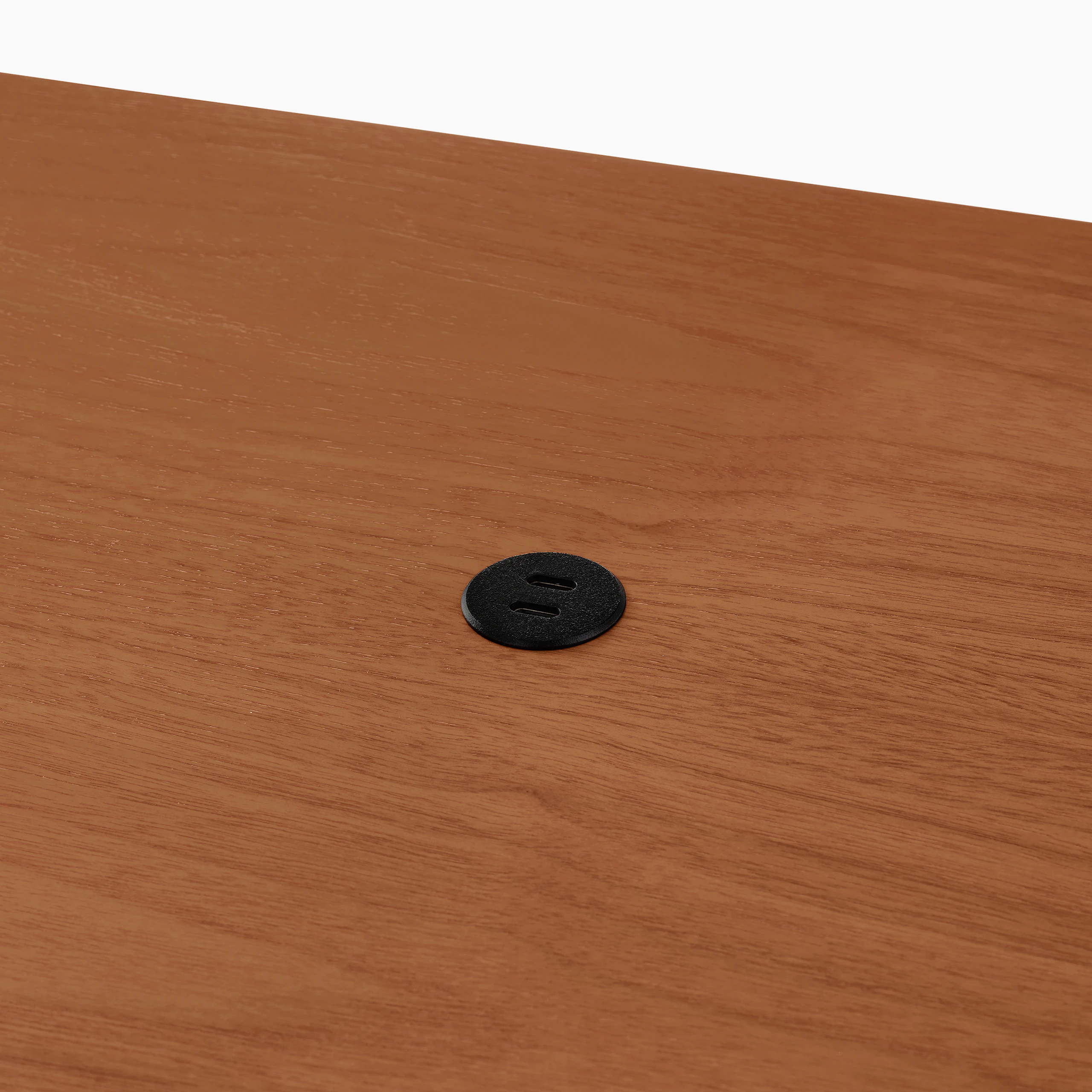 Surface-integrated dual port USB-C power solution shown in black.