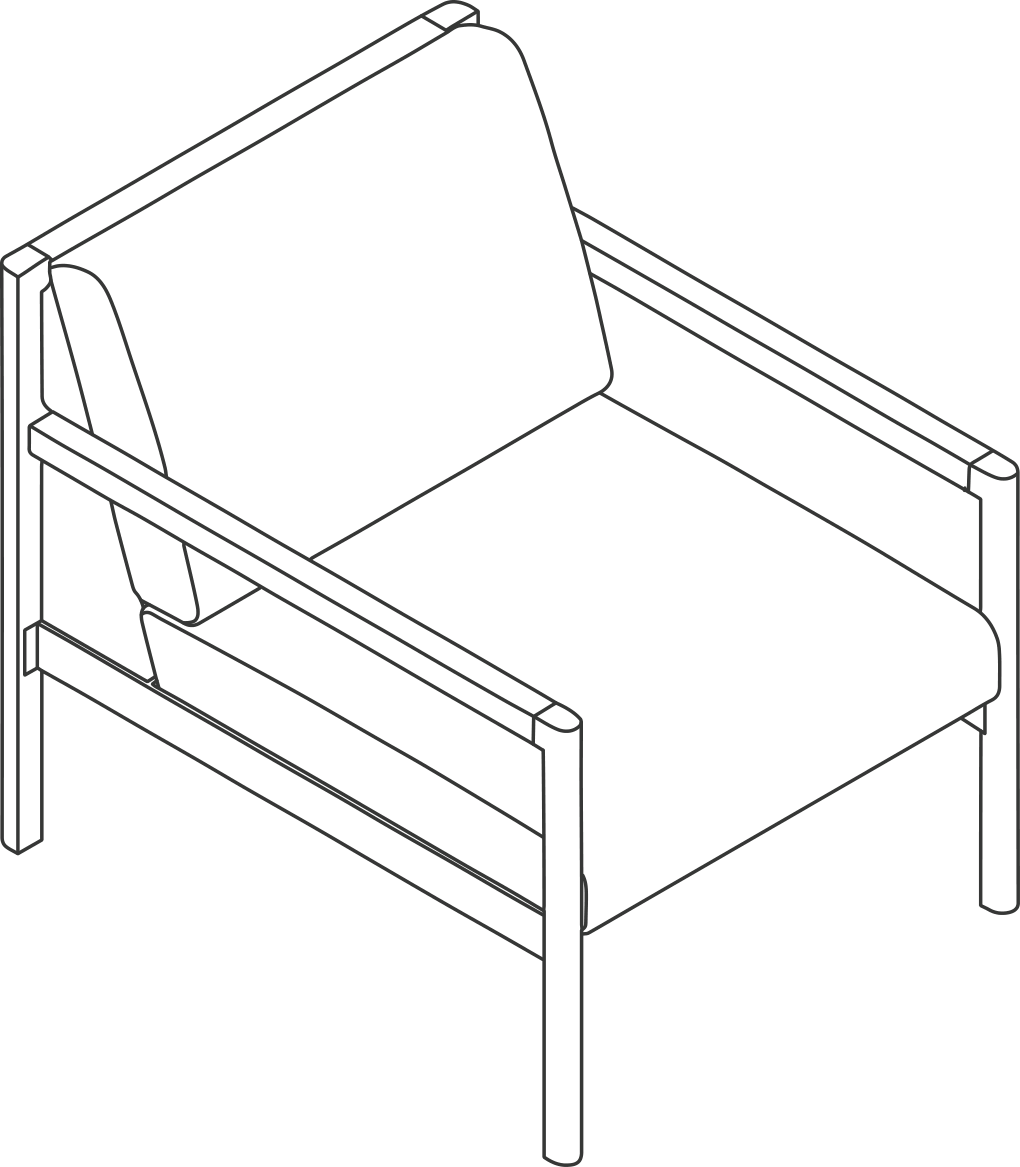 A line drawing - Brabo Club Chair