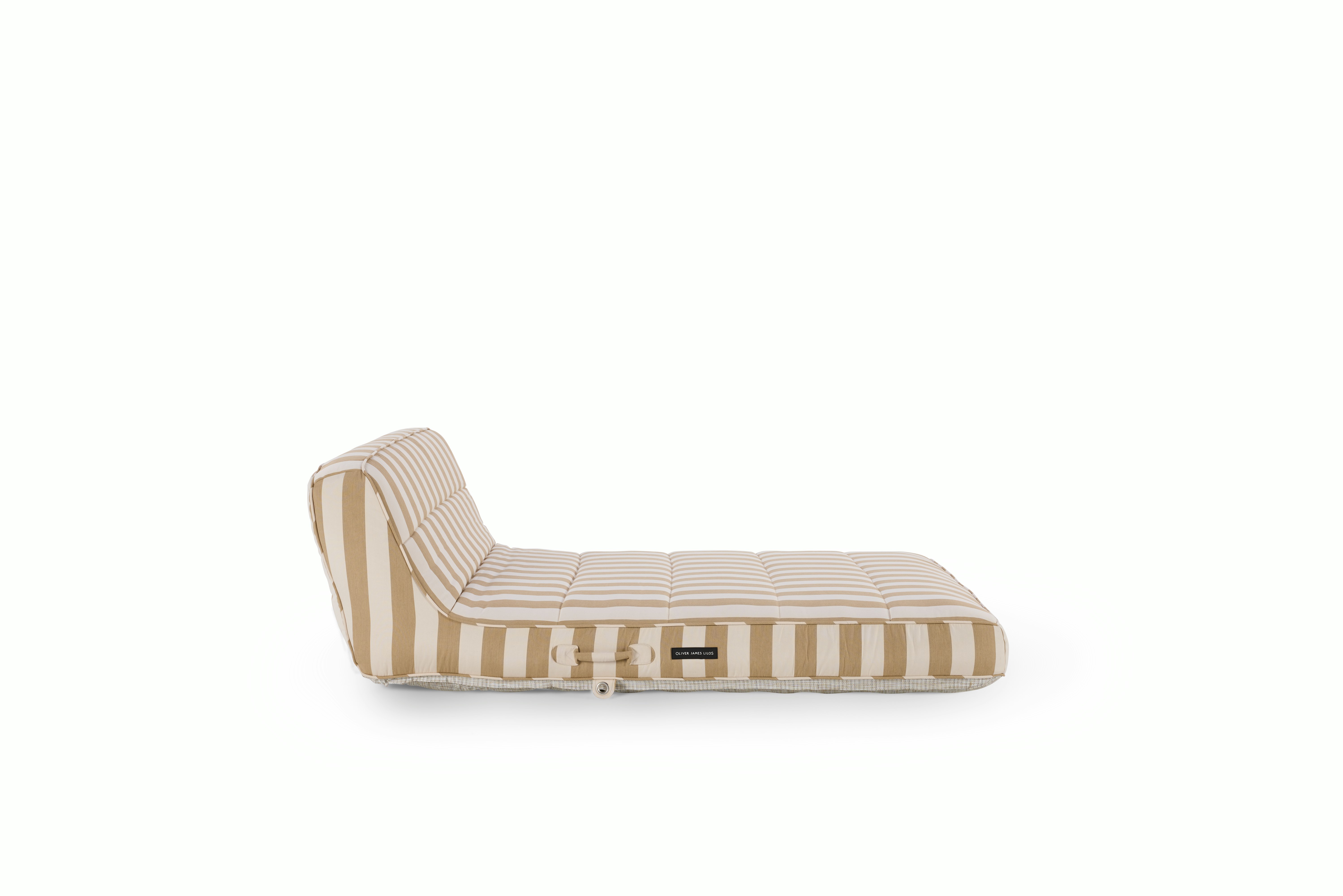Double Lilo Pool Float - sand/white stripe