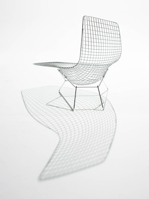 KnollStudio Harry Bertoia Wire Asymetric Chaise Lounge Chair Rear View