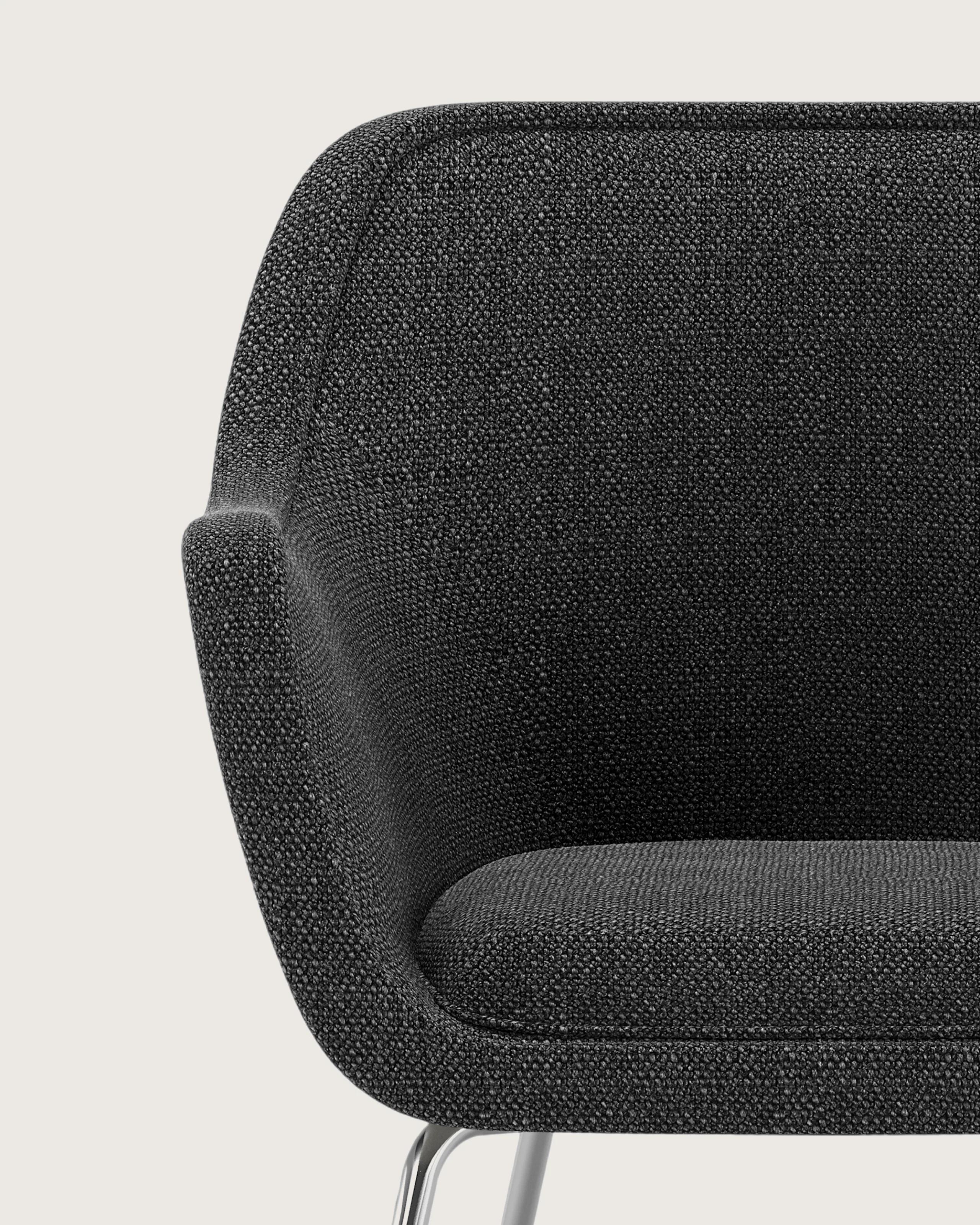 Bumper Armchair - High Arm, Capri Graphite