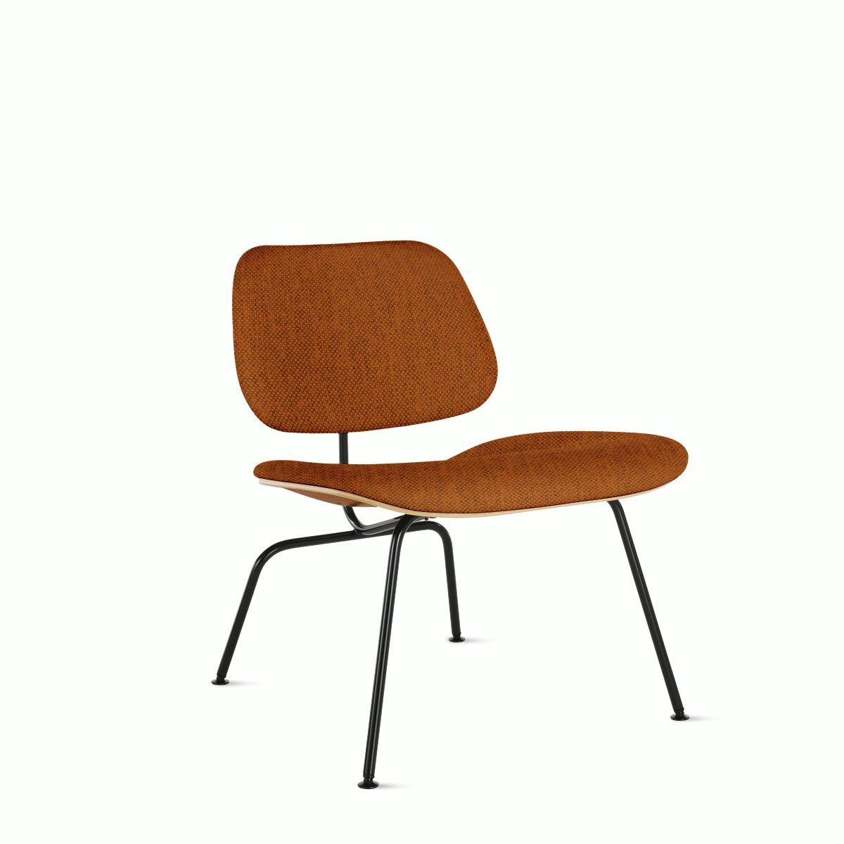 Eames Molded Plywood Lounge Chair Metal Base (LCM), Upholstered