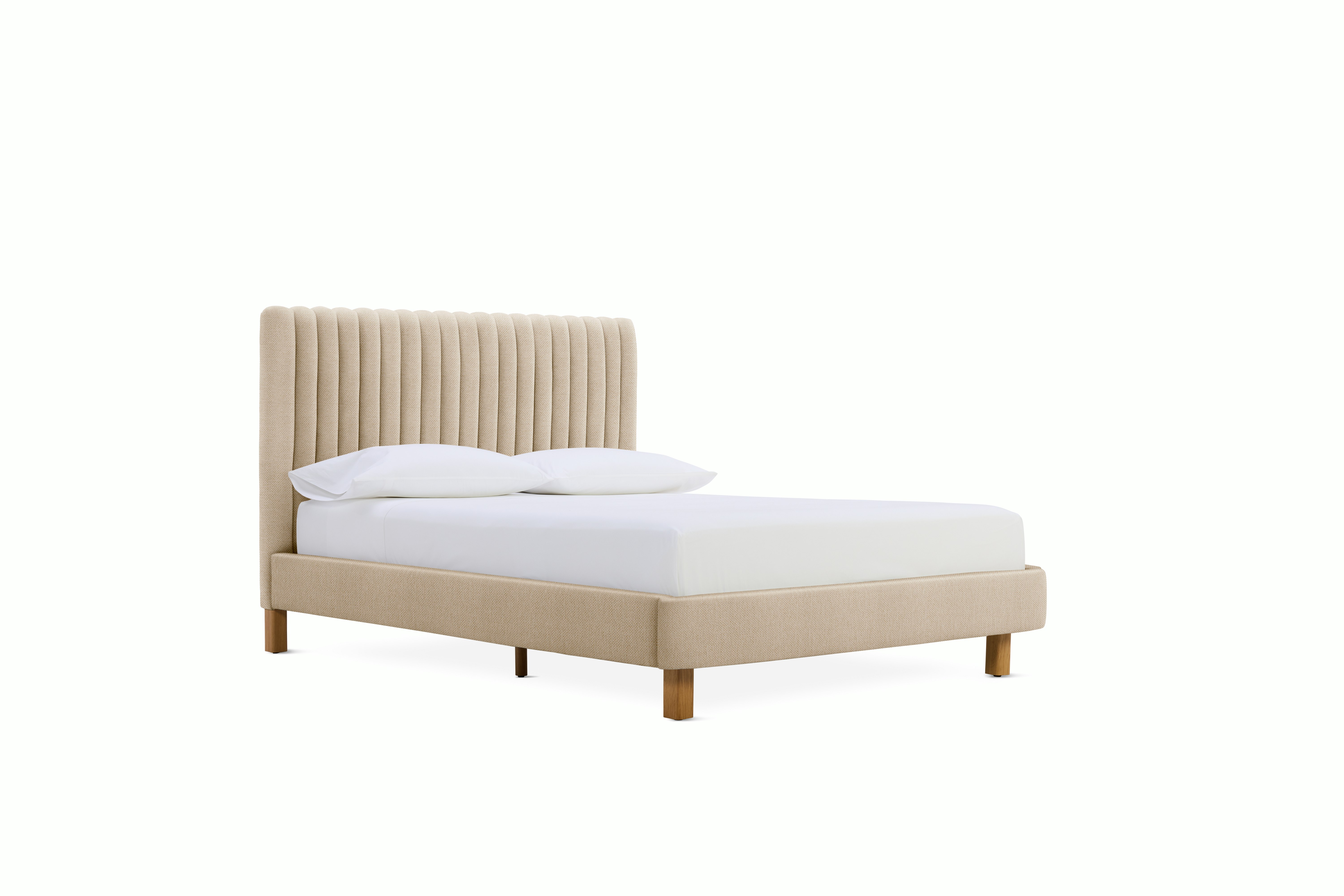 A Charlotte Bed in Mode Basket viewed from the angle.