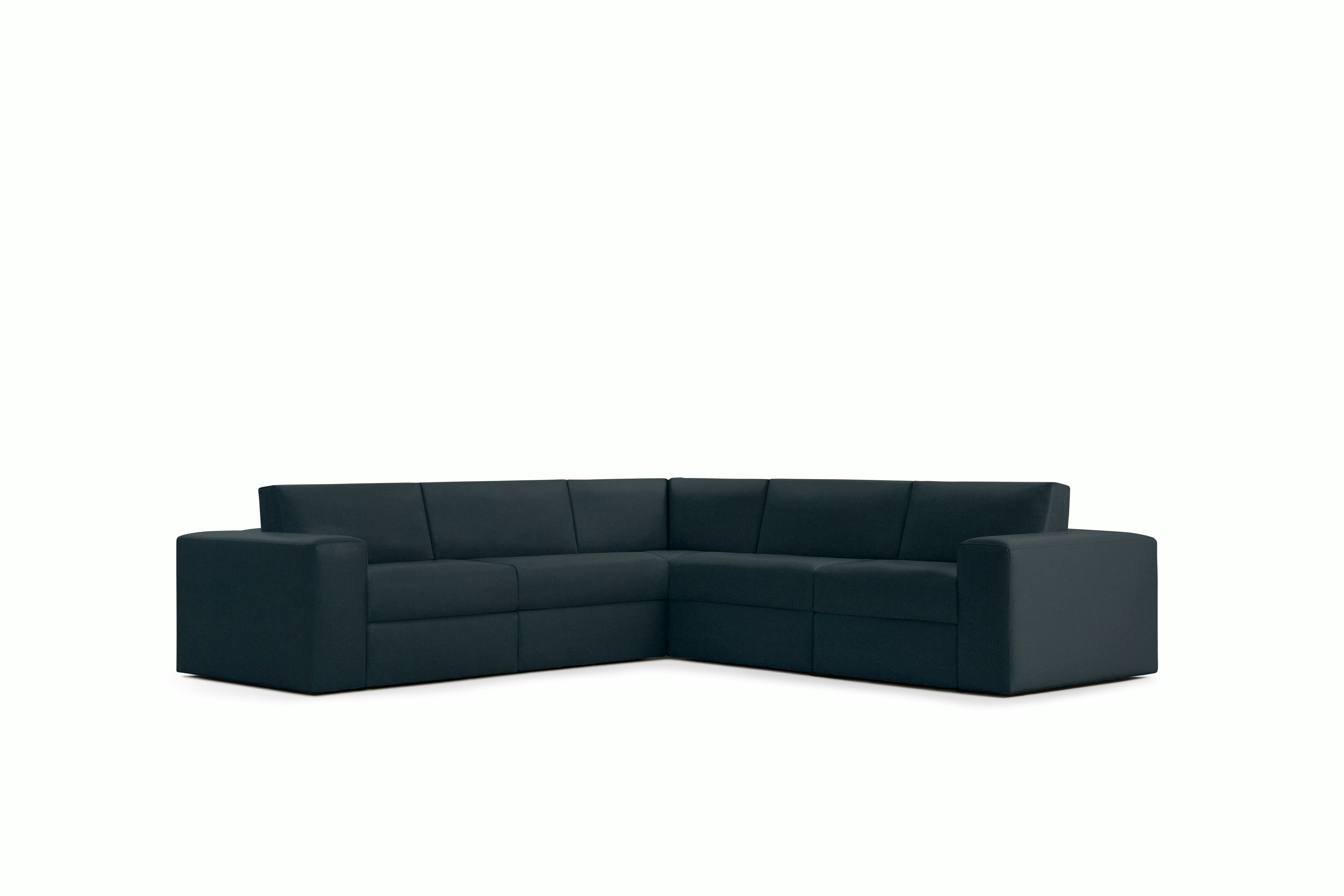Irvin Corner Sectional -  Crypton Sintra Velvet,  Eclipse