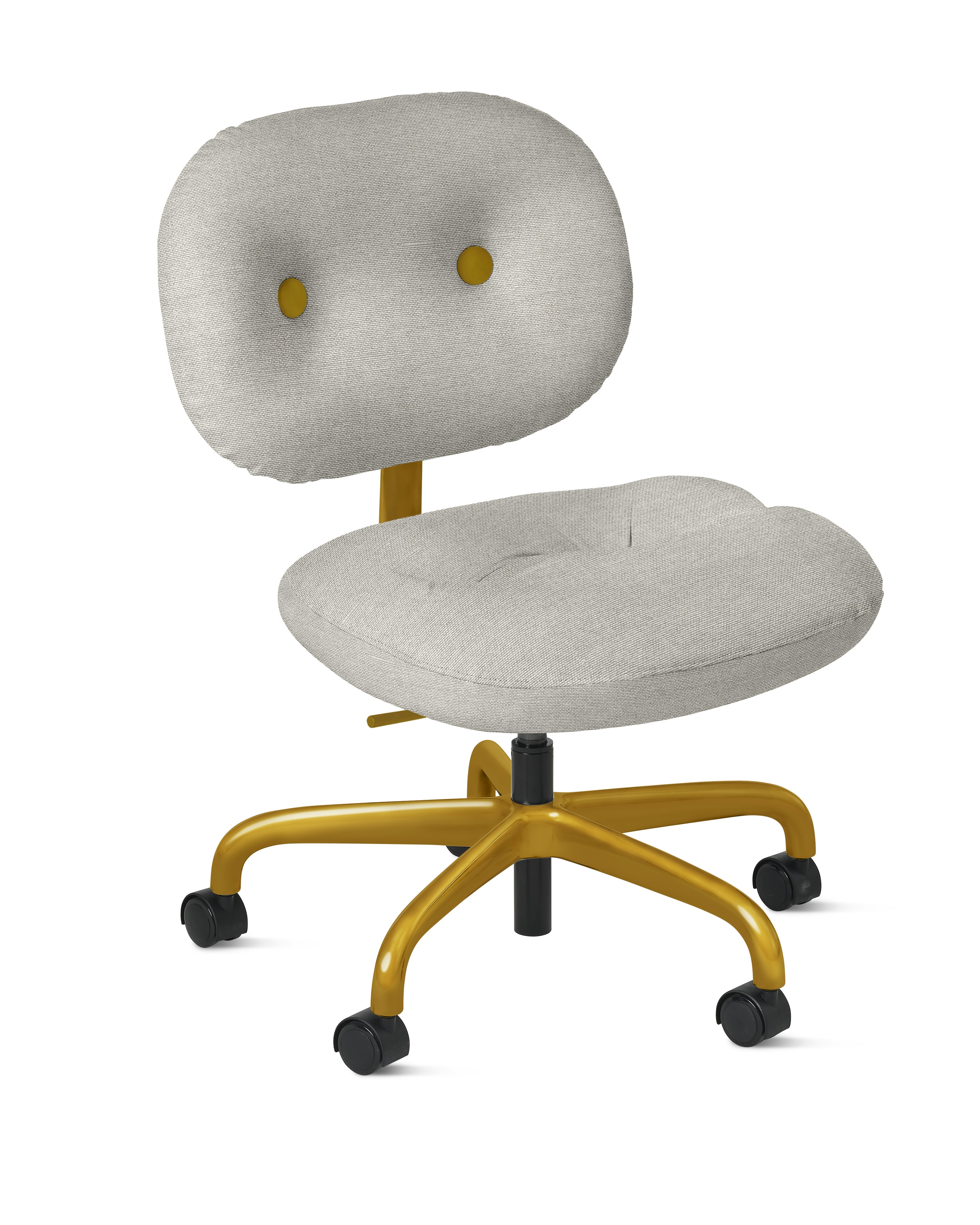 Morrison Hannah Task Chair - Without Arms,  Crossroad,  Almond,  Saffron,  Soft Caster FSC Certified