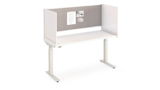 antenna desk surround fabric back panel with laminate end screen k.stand
