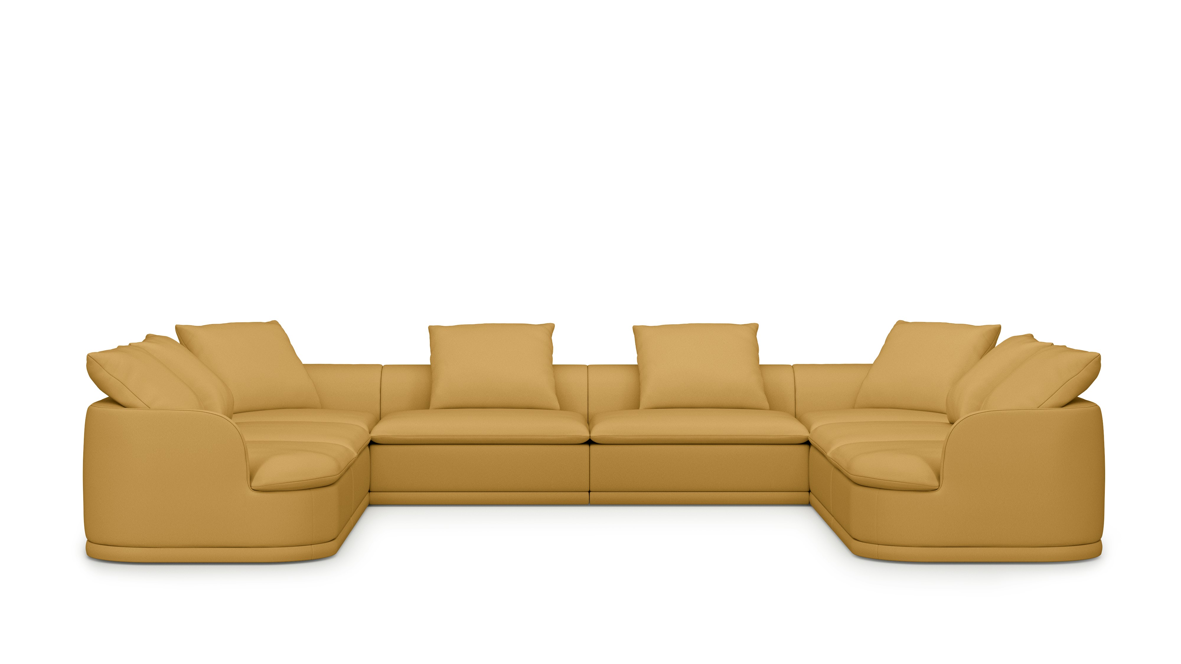 An Atlason Composed Modular Sofa U Shape Sectional in Prone: Yarrow viewed from the front.