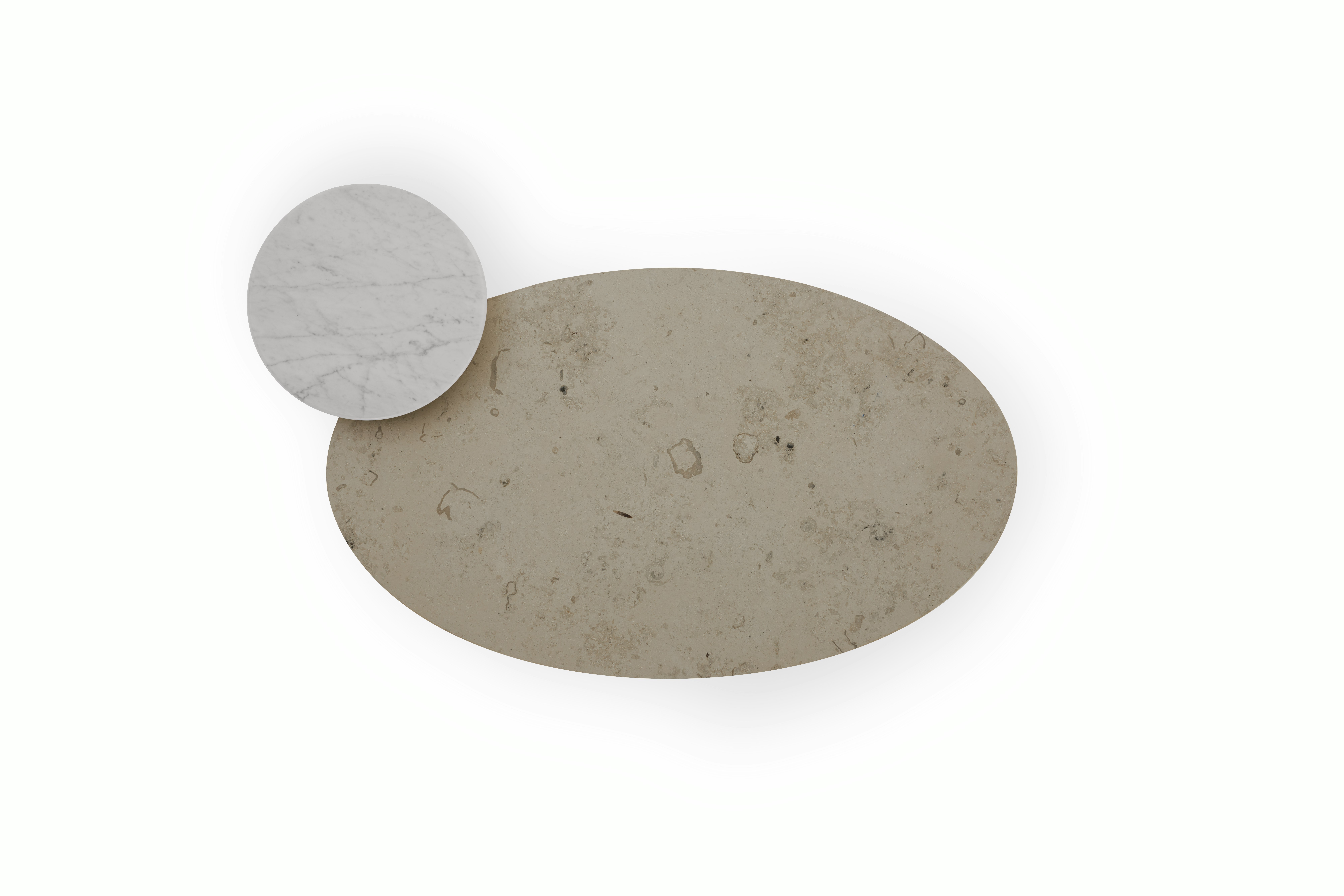 A detailed look at Pinna Side Table in Carrara Walnut.