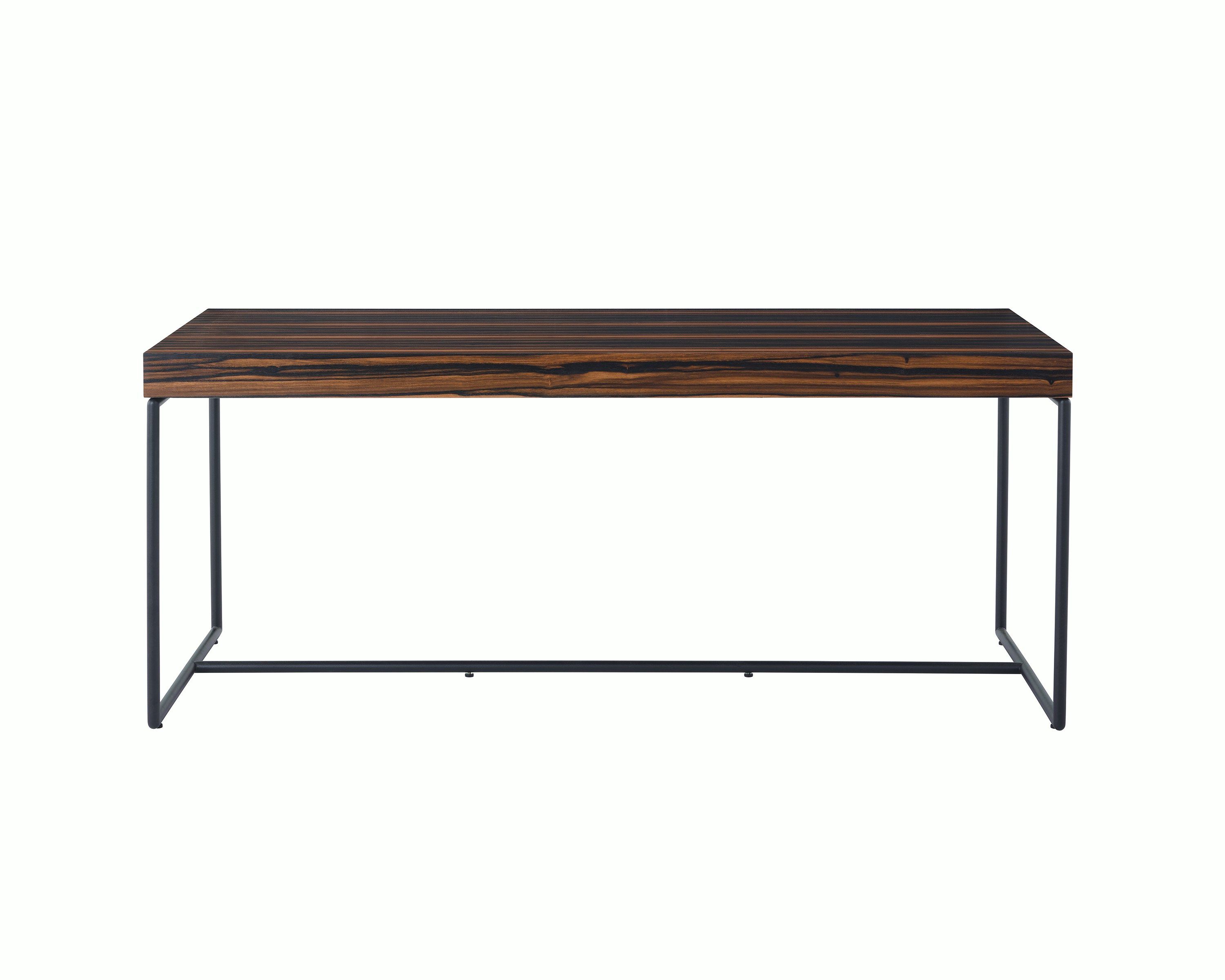 Domino Desk with ebony top and black base.