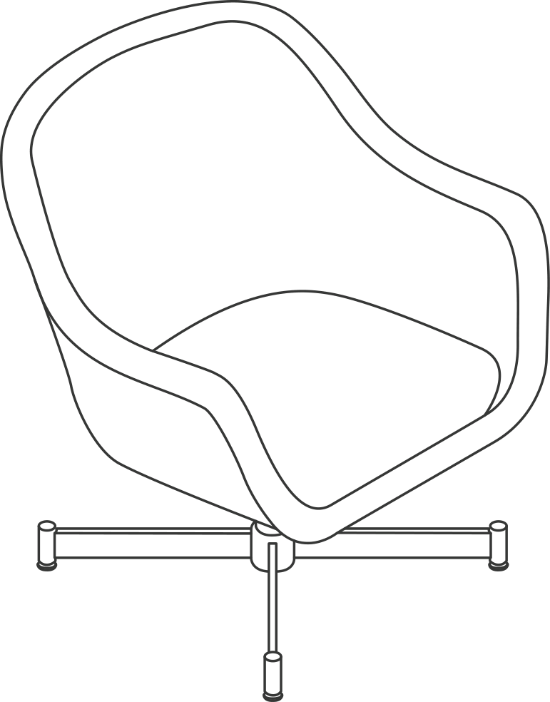 A line drawing - Bumper Lounge Chair