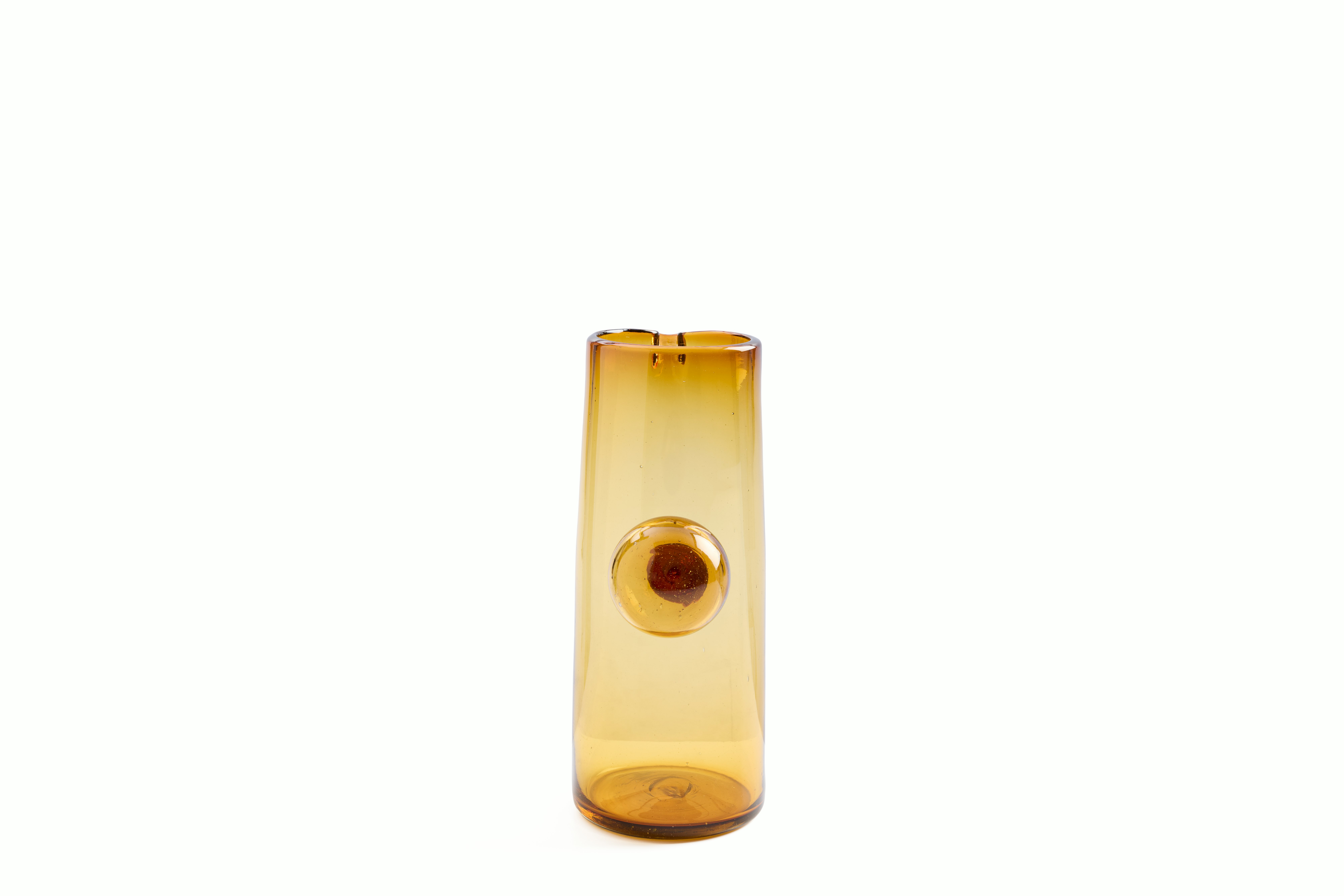 A Durango Pitcher in Amber viewed from the side.