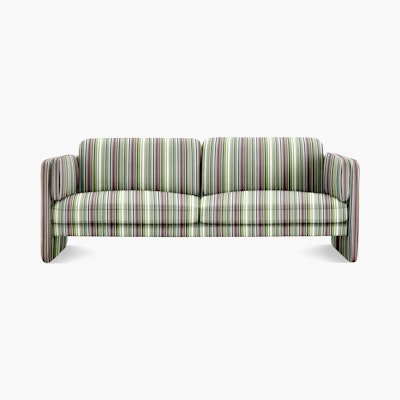 Pastille Sofa - 80,   Fabric,   Maharam Stripes Modulating Pastille Sofa - 80,   Fabric,   Maharam Stripes Modulating