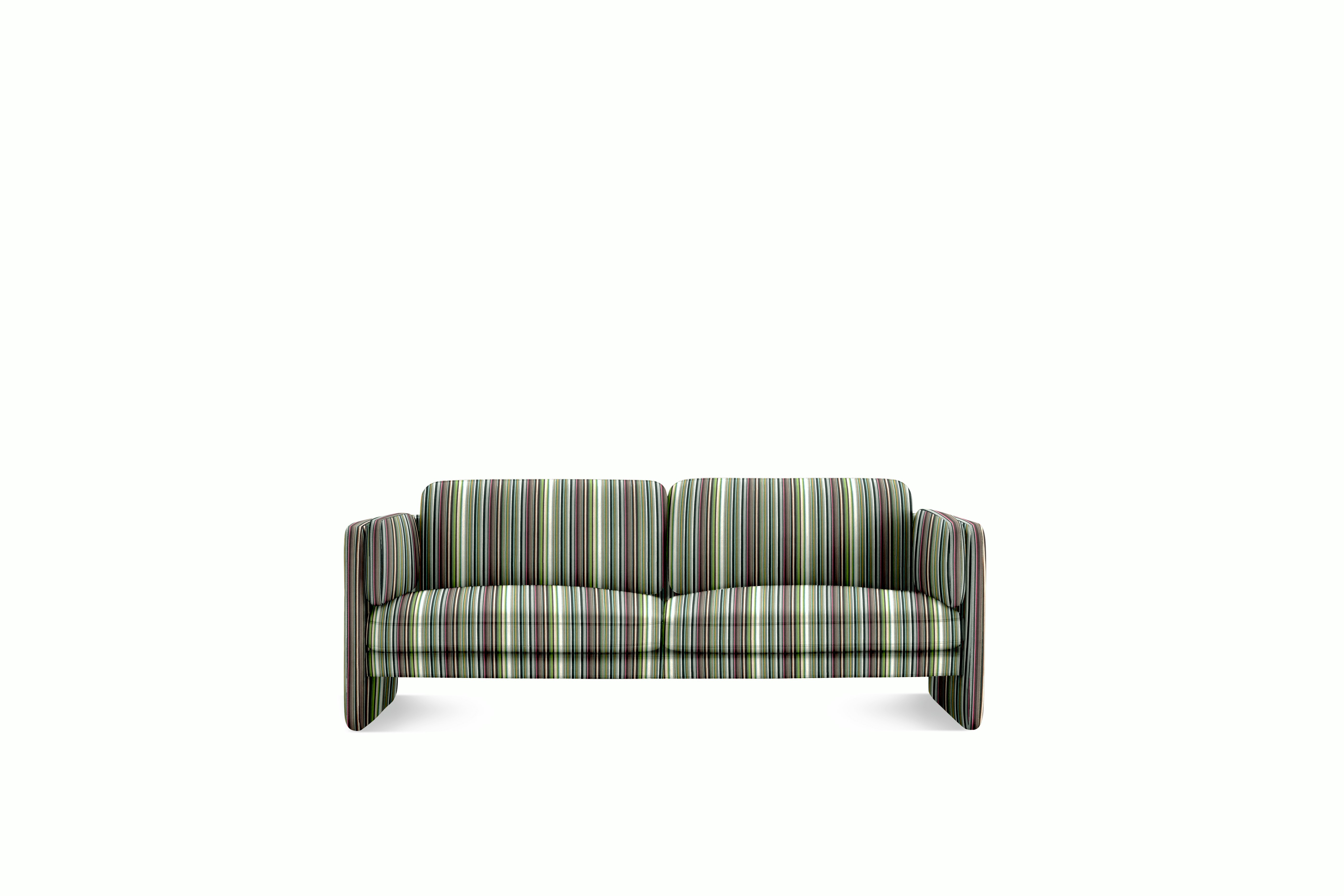 Pastille Sofa - 80,   Fabric,   Maharam Stripes Modulating