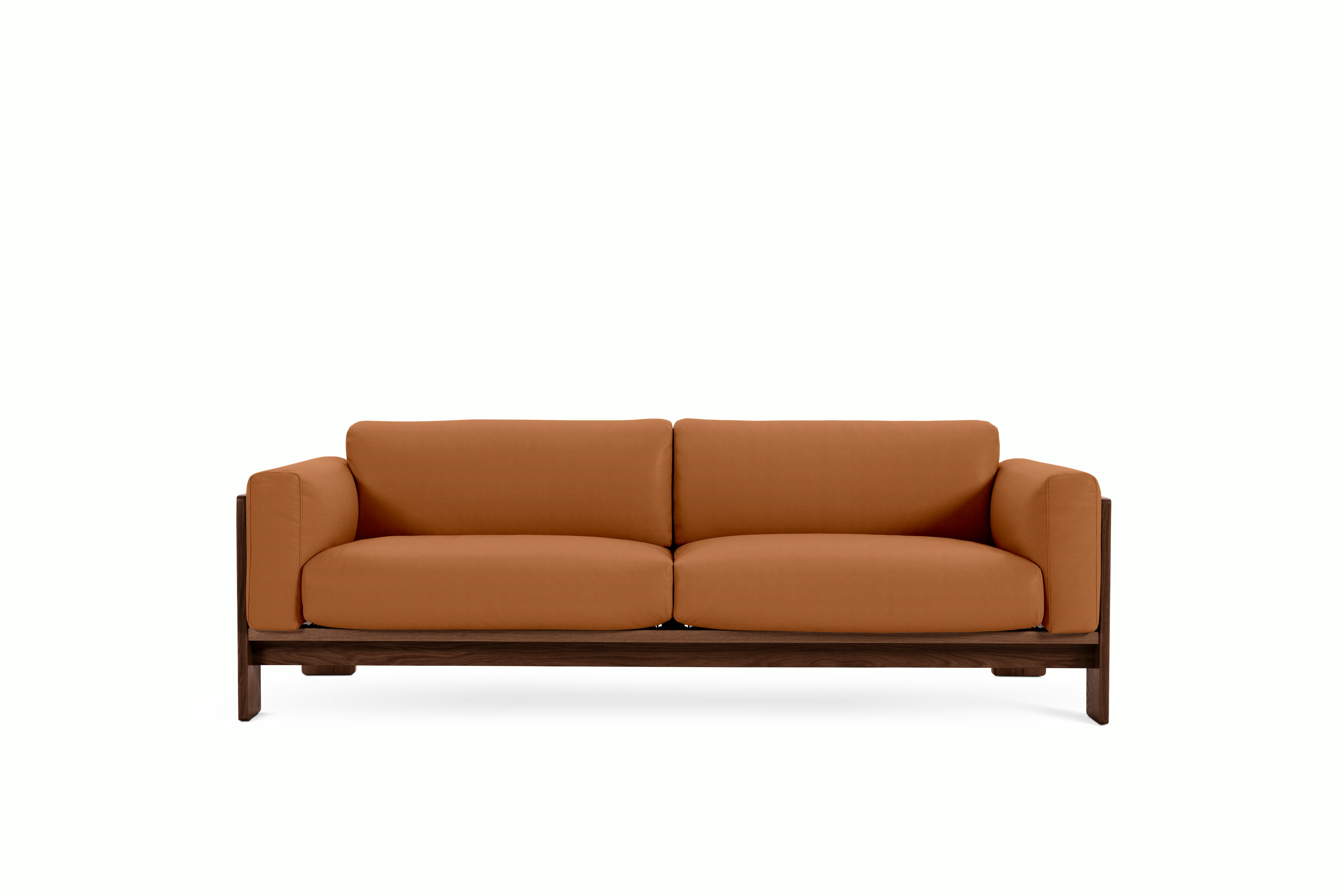 Bastiano Sofa - Ultrasuede, Hide, Walnut