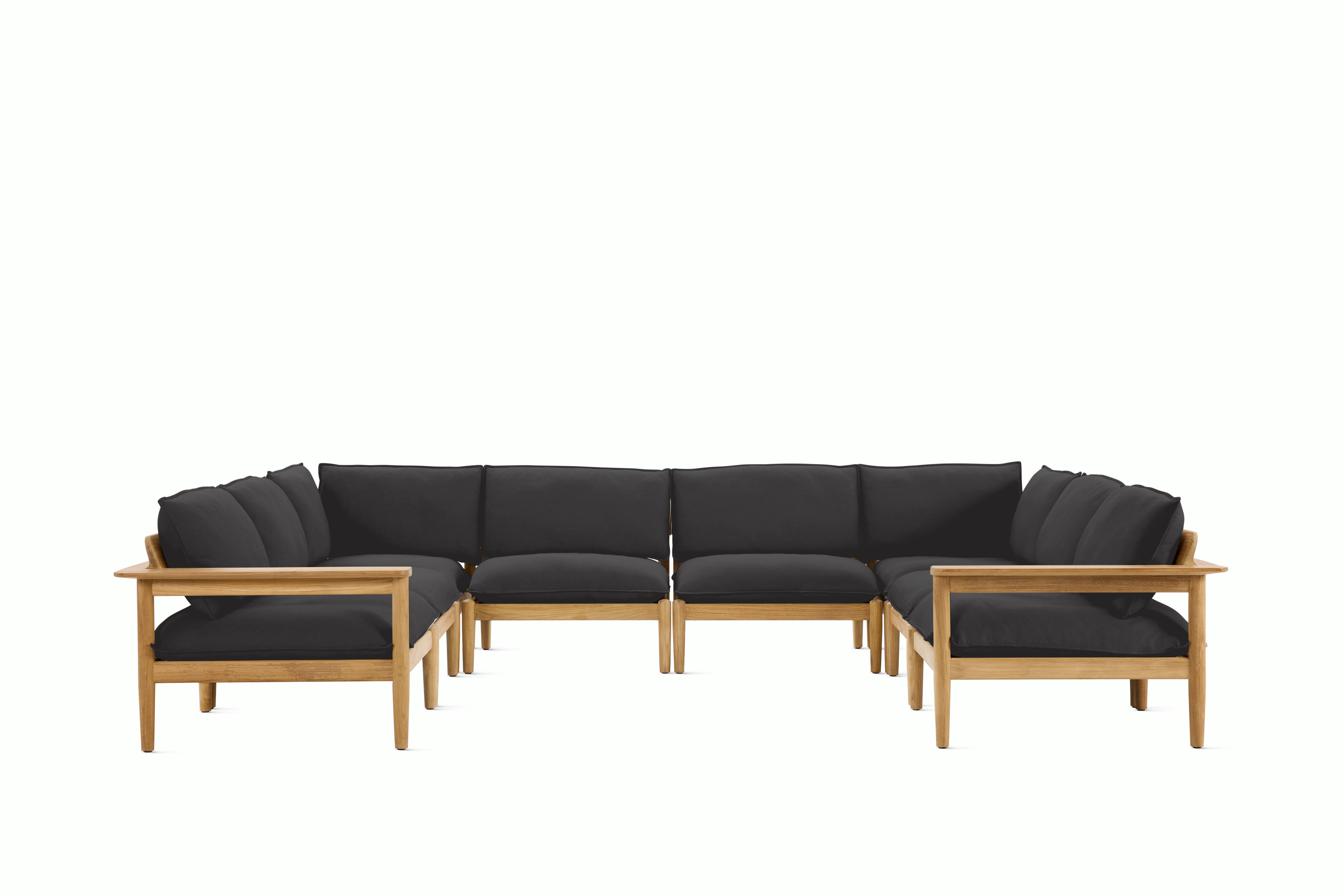Terassi U-Shaped Sectional - Char, FSC Certified