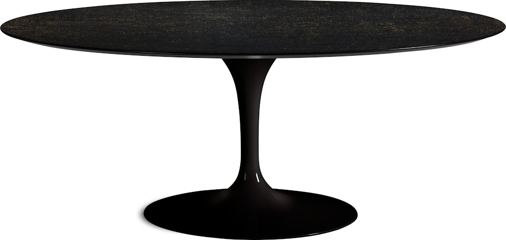 Saarinen Dining Table - Oval, 72 Inch, Veneer, Topo Noir, Black Base