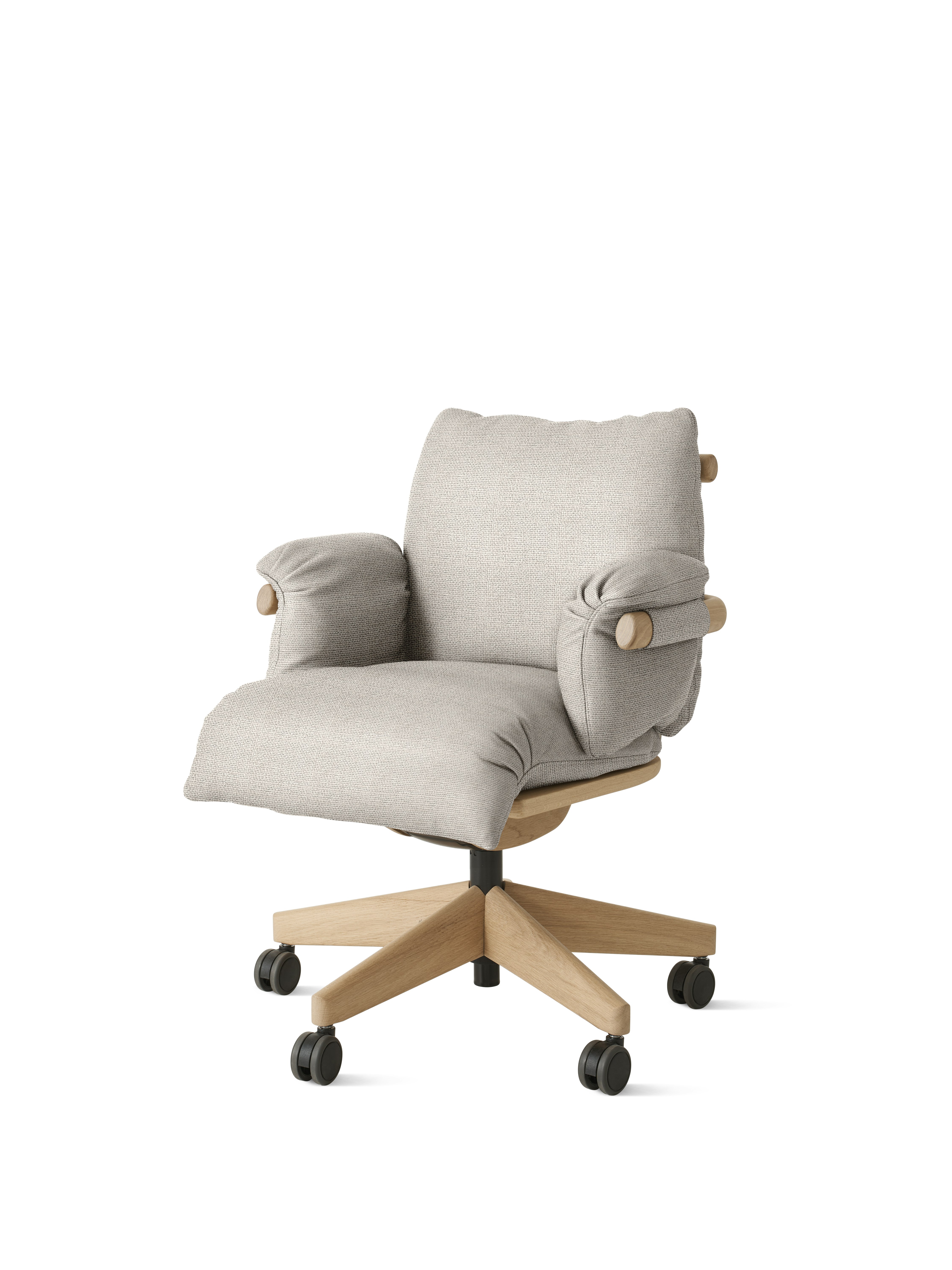 Ramus Chair - Low Back,  Pebble Weave,  Buff,  Oak