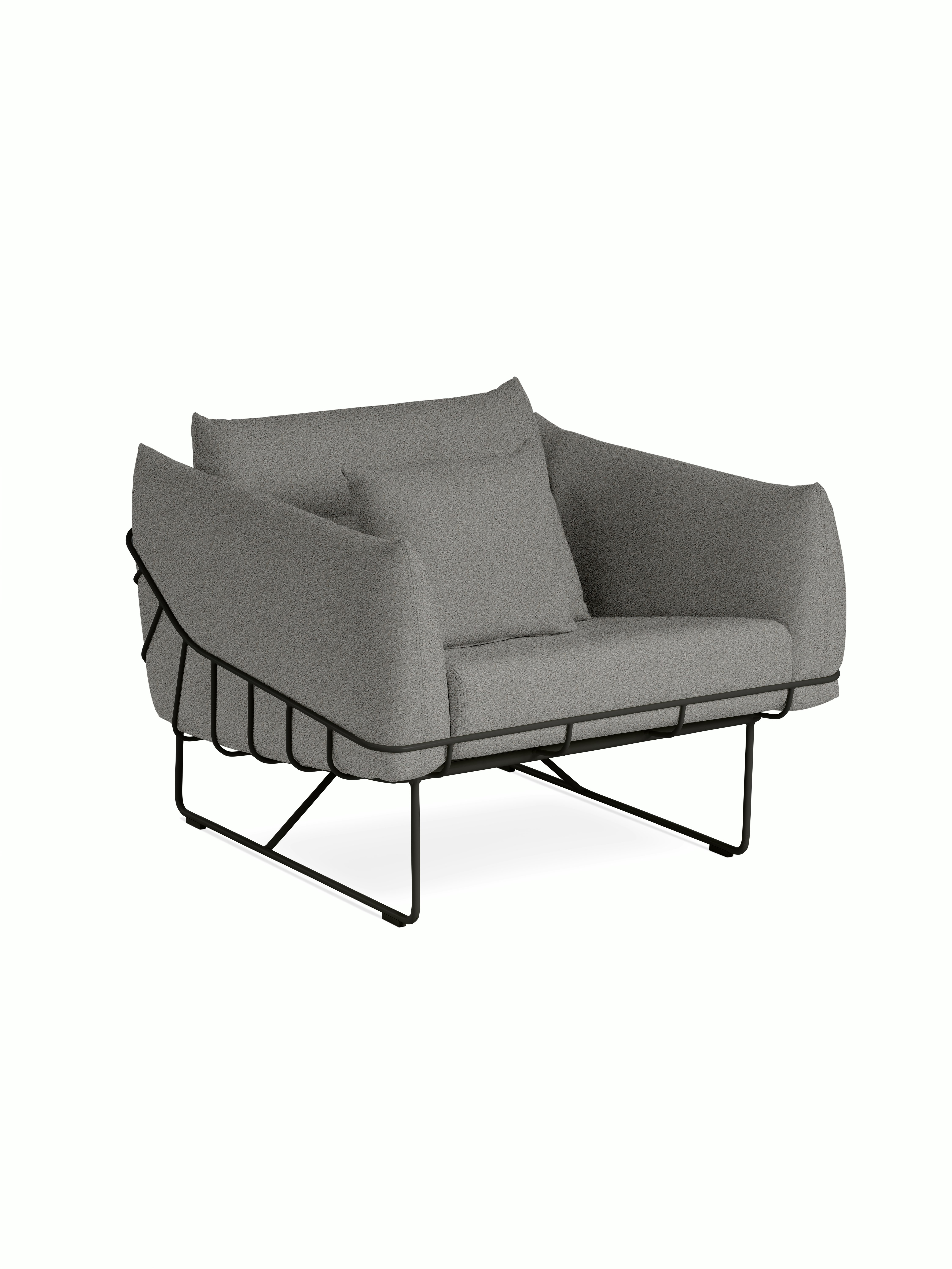 Wireframe Chair - Whim,  Pewter,  Black