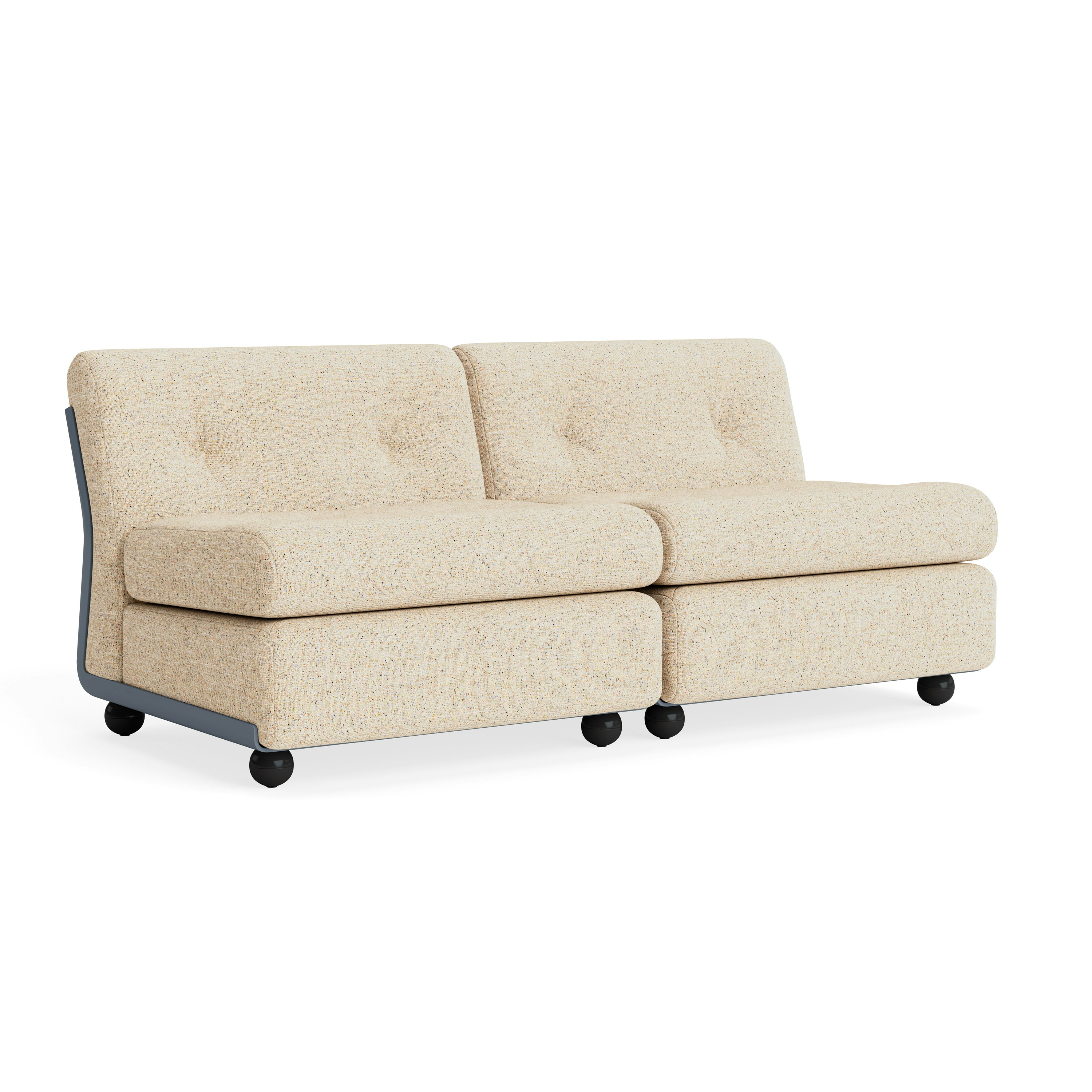 Amanta Sofa - Two Seater, Bolgheri, Natural, Frost Blue