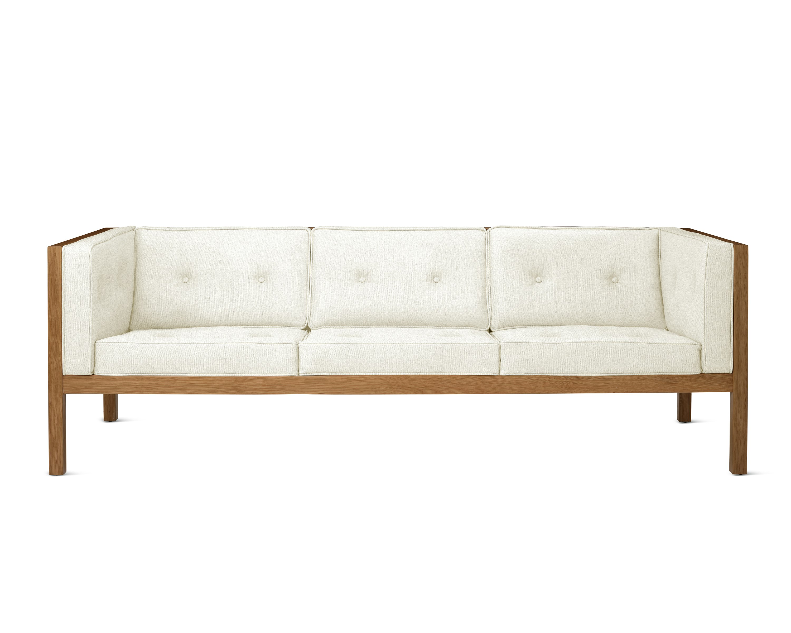 Cube Sofa - 80 Inch, Luce, Brioche, Oak