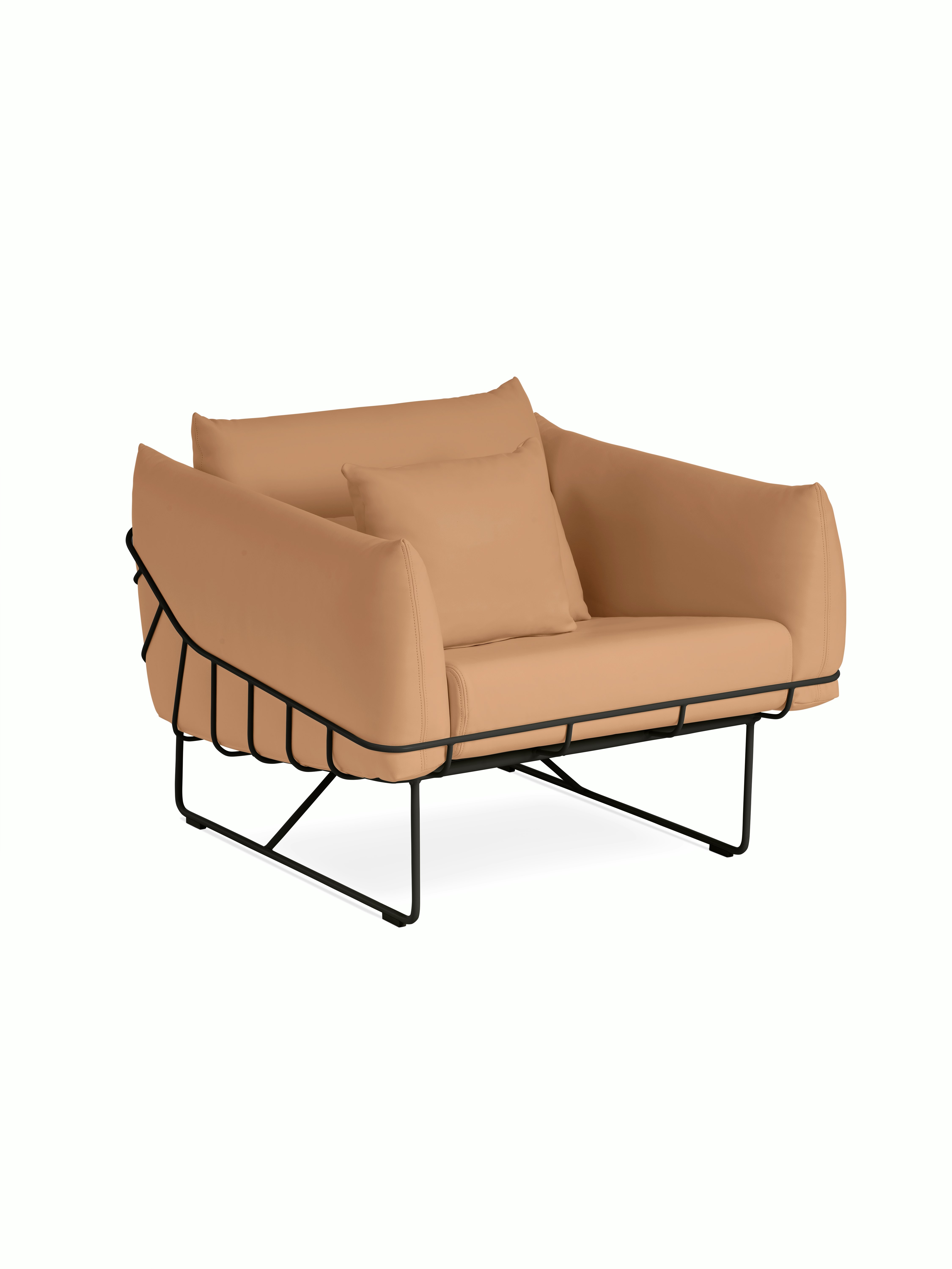 Wireframe Chair - Prone Leather,  Shore,  Black