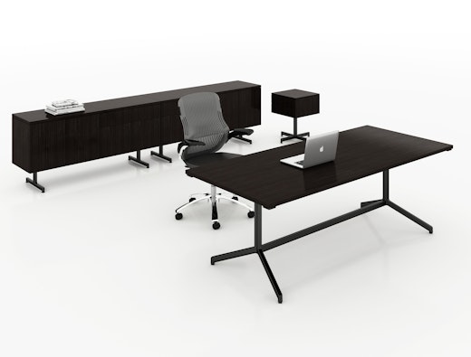 private office pixel y leg executive generatioon by knoll credenza side table marc krusin