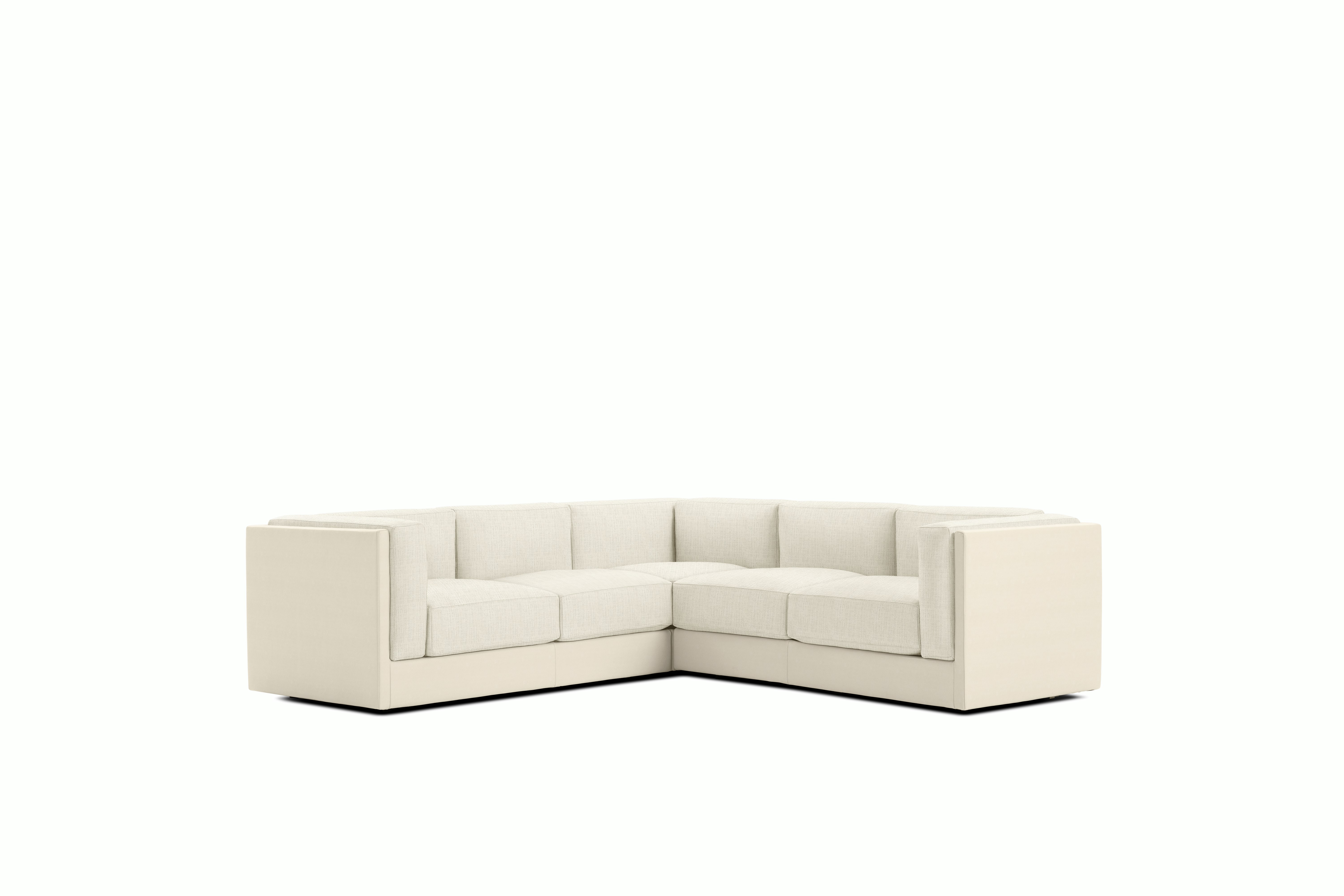 Symme Corner Sectional - Leather Frame