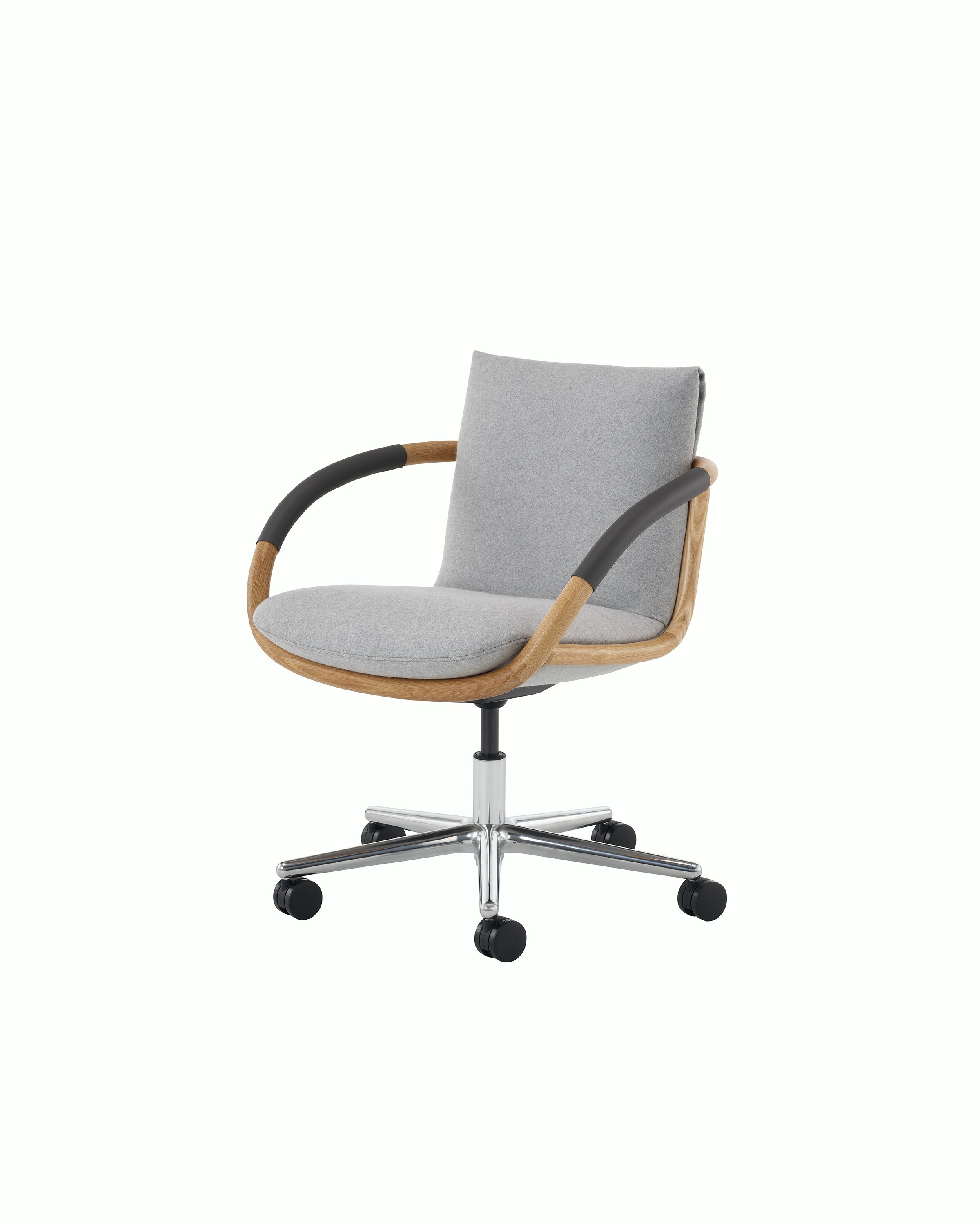 Full Loop Office Chair with 5 star base on casters.