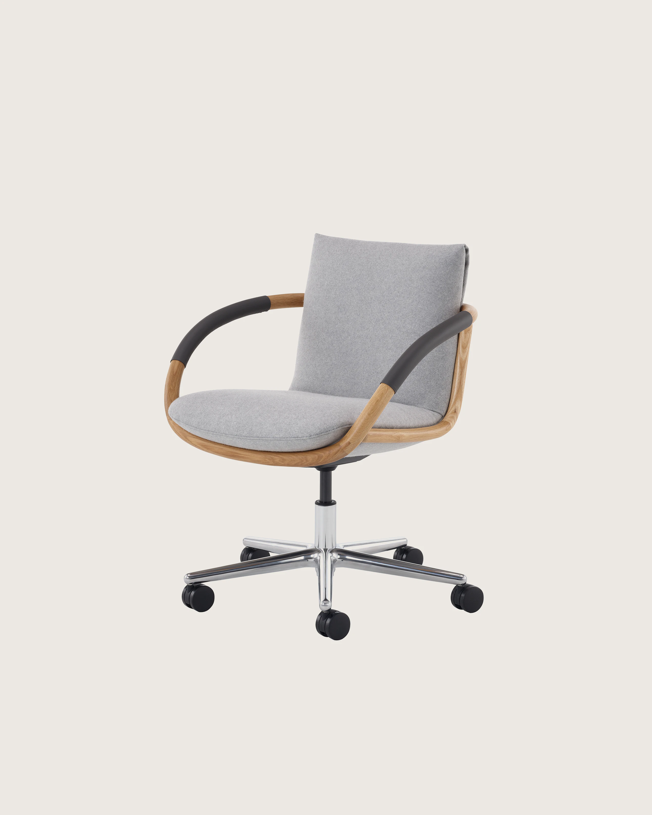 Full Loop Office Chair with 5 star base on casters.