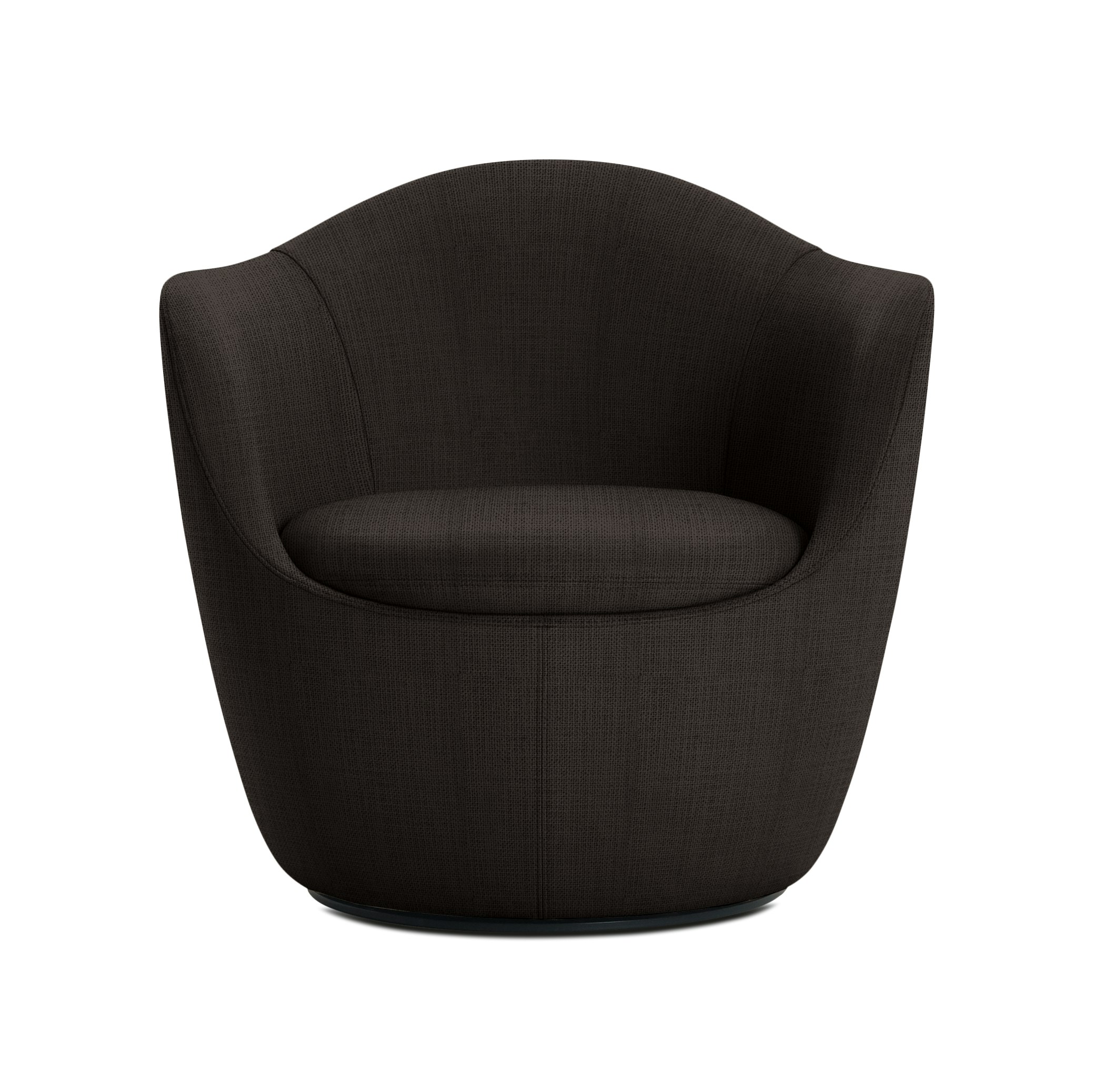 L&iacute;na Swivel Chair - Pebble Weave, Chocolate